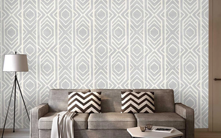 Seamless ikat pattern on paper texture