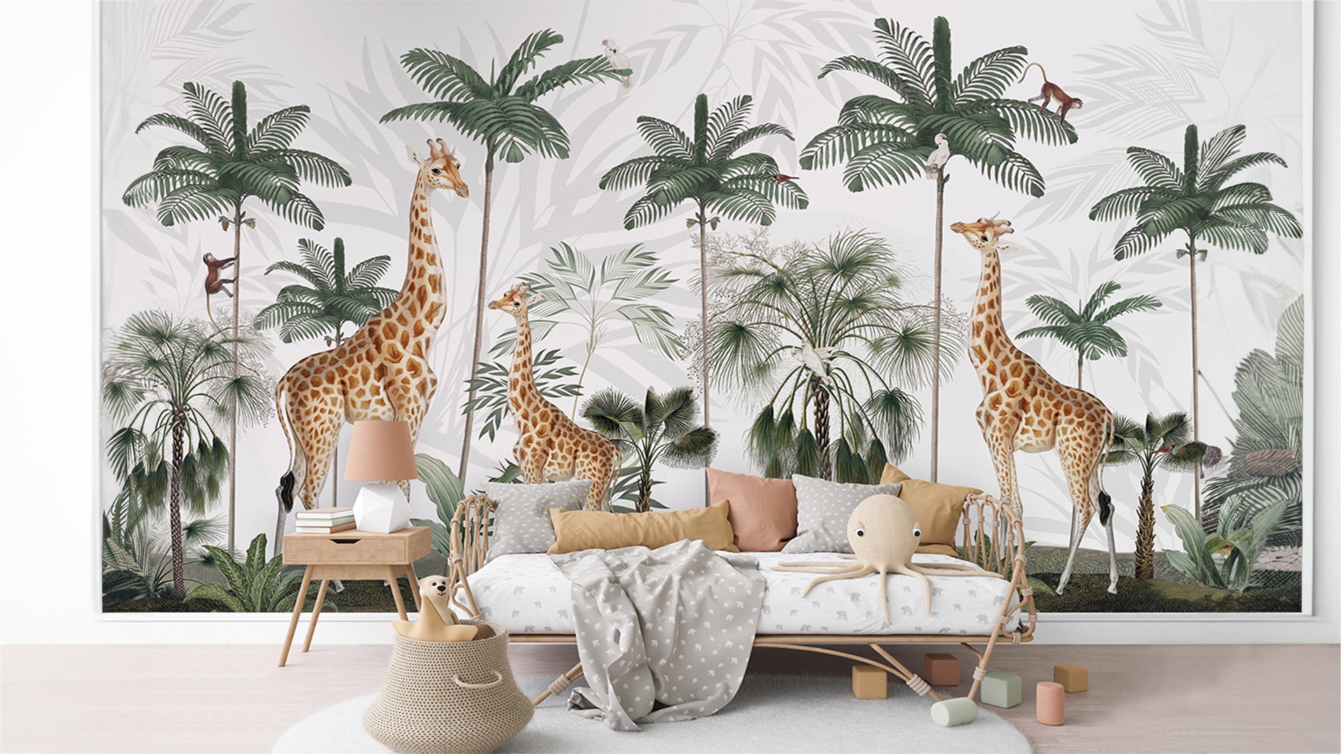 Jungle giraffes wallpaper