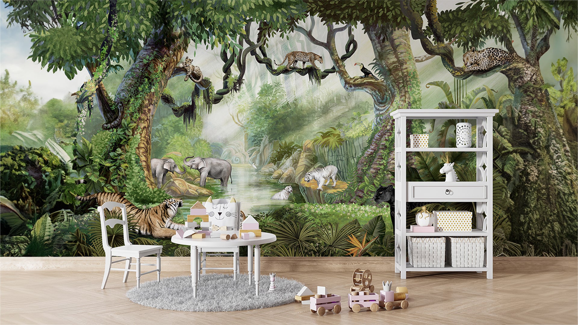 jungle cats wallpaper for kids