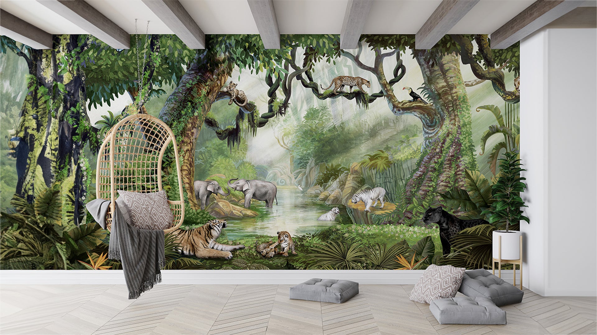 jungle cats wallpaper for kids