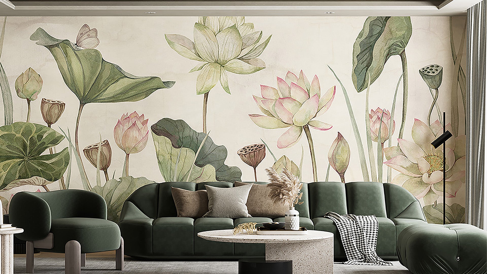 Big Water lily Wallpaper Design