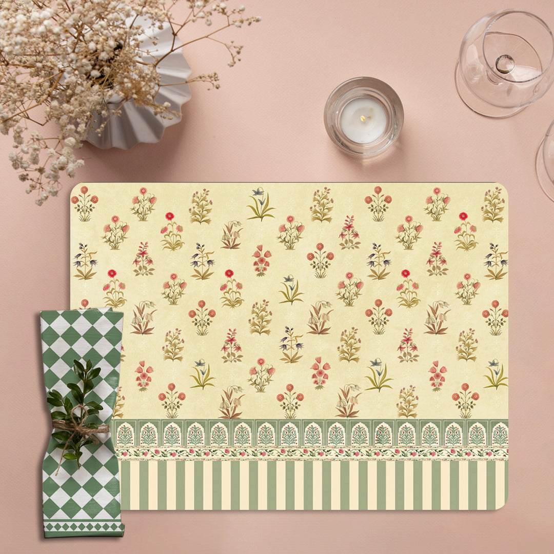 Vrindavan: Luxury Wooden Table Mat