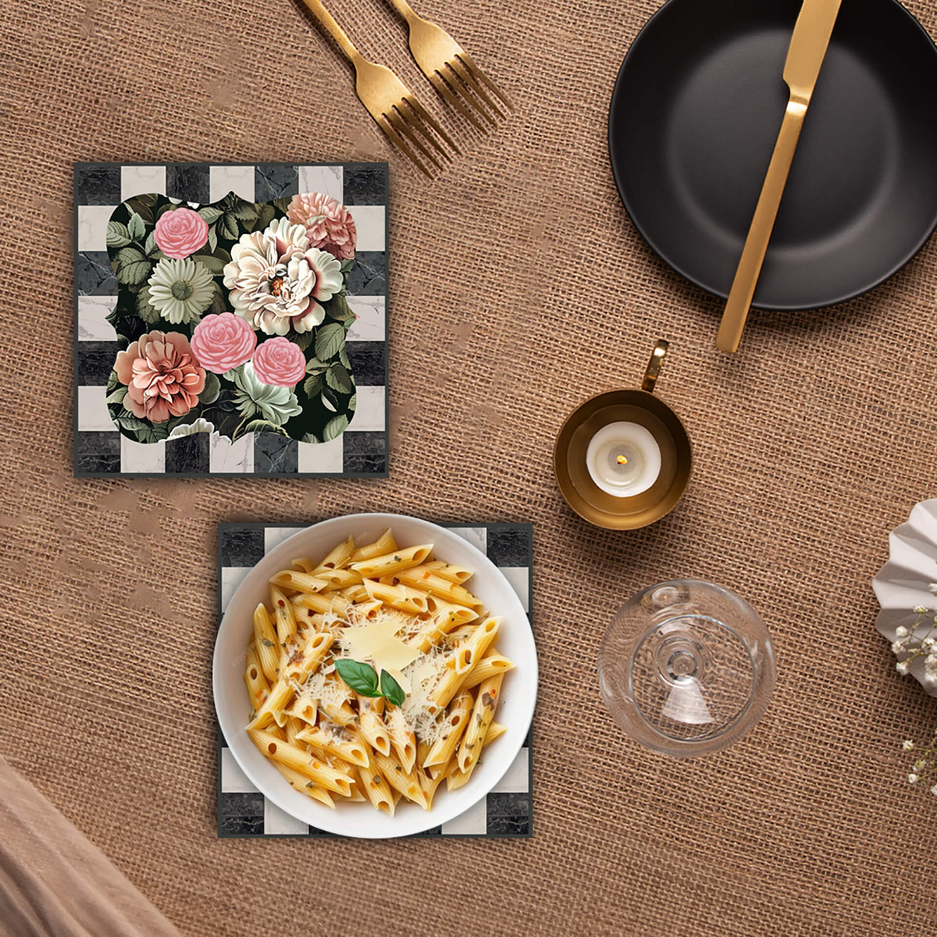 Vintage Garden: Luxury Wooden Trivets