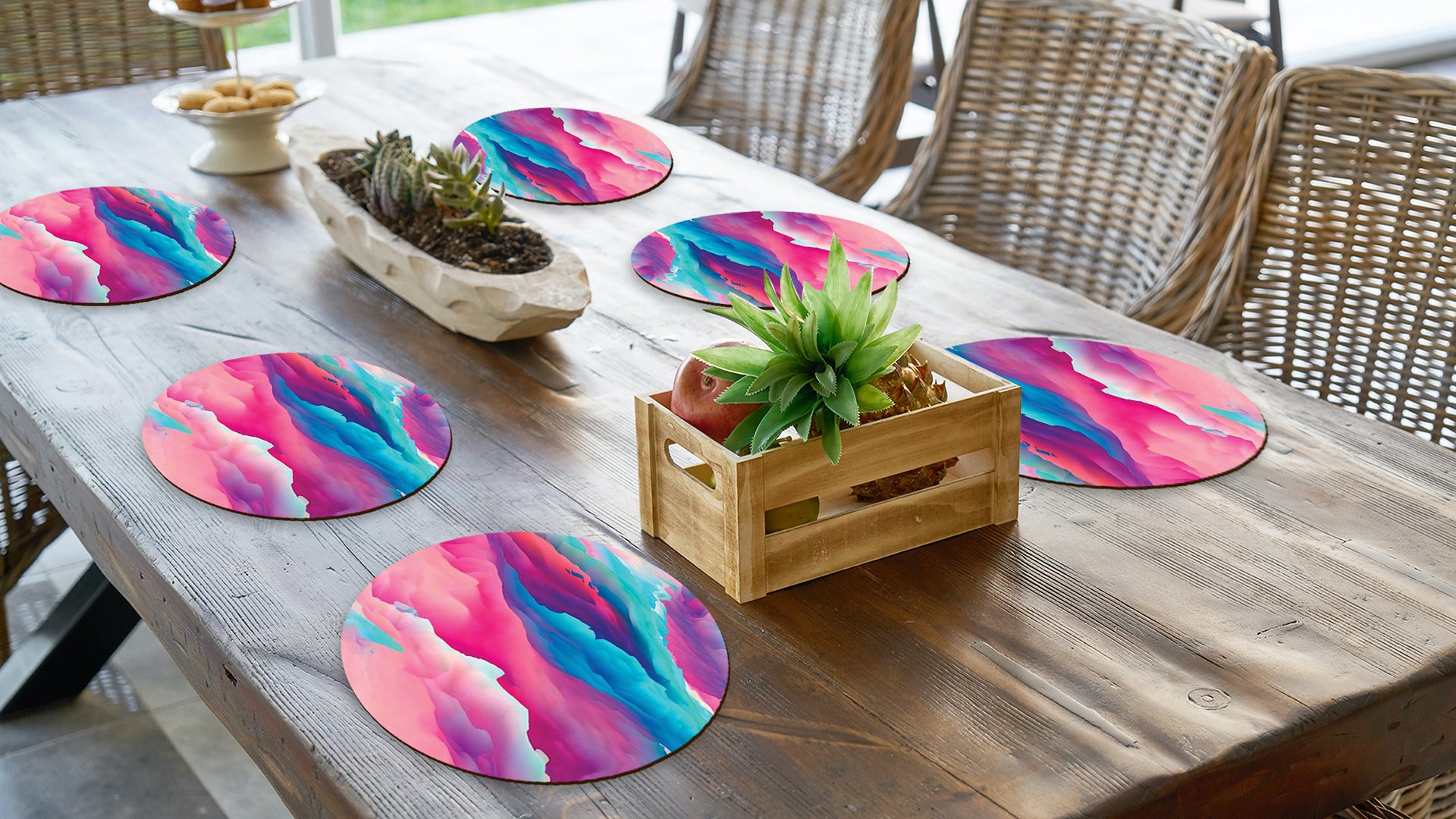 Magical Clouds Premium Printed MDF Wooden Dining Table Mat