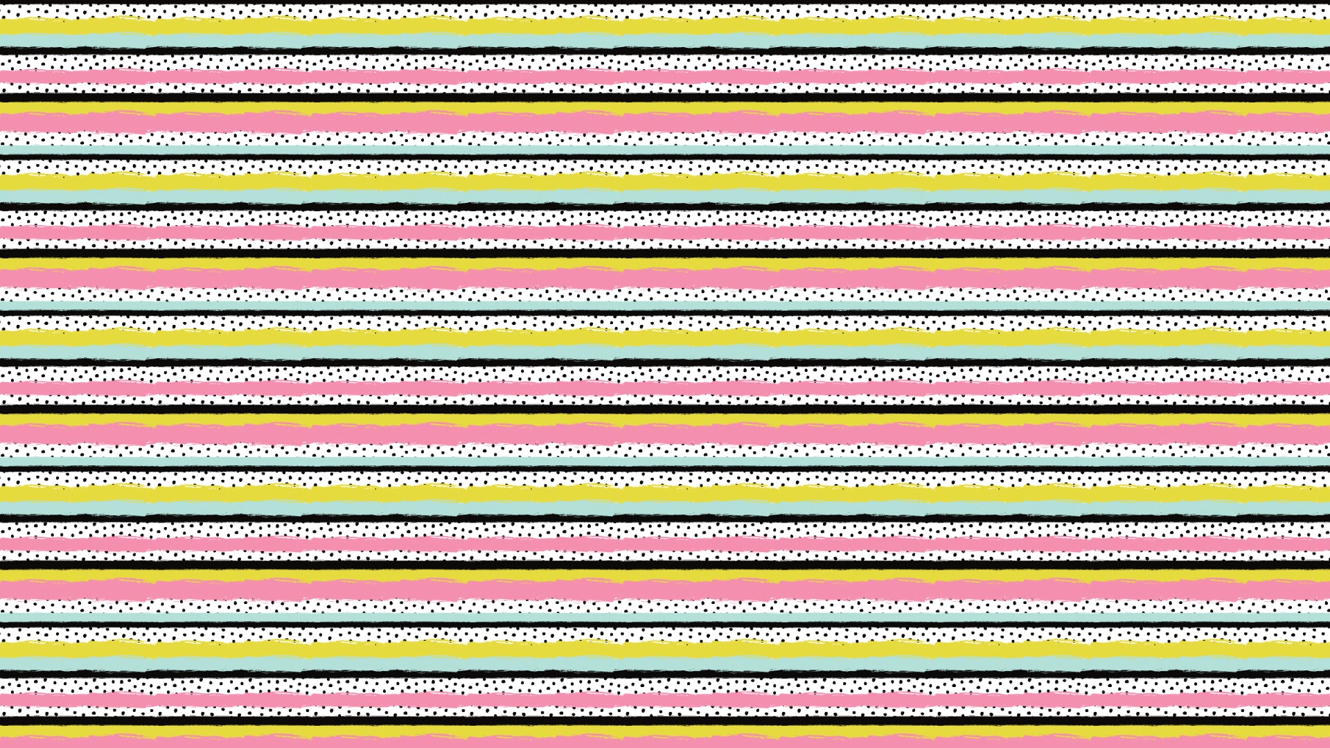 Vibrant Striped and Polka Dot Wallpaper