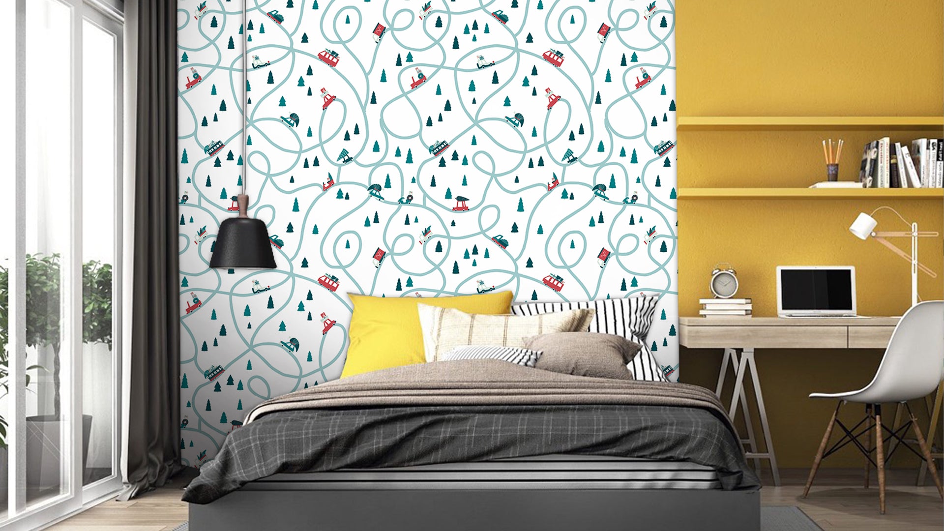 Winter Wonderland Design Pattern Wallpaper