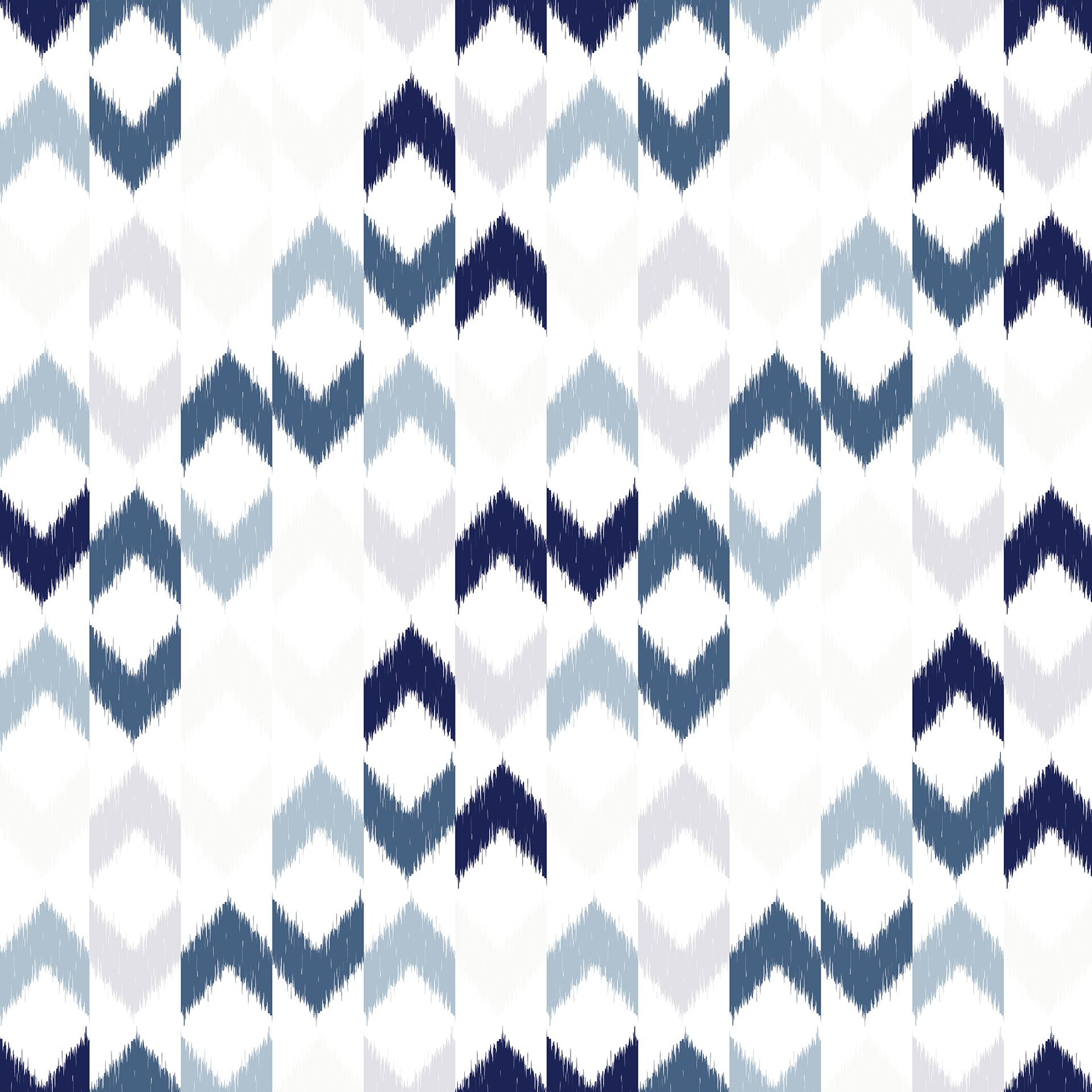 Blue Ikat Chevron pattern wallpaper