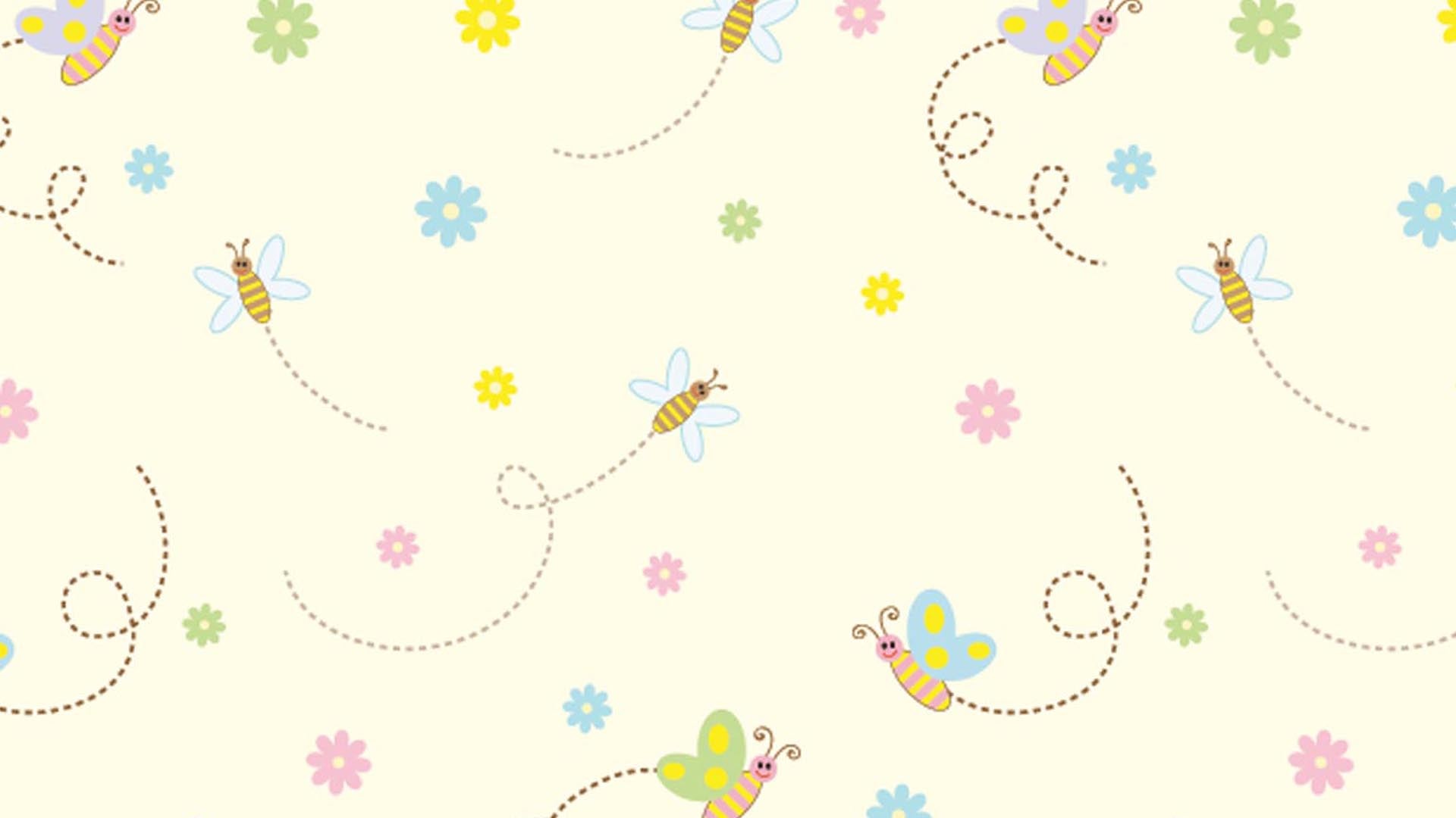 Adorable Butterfly and Flower Wallpaper