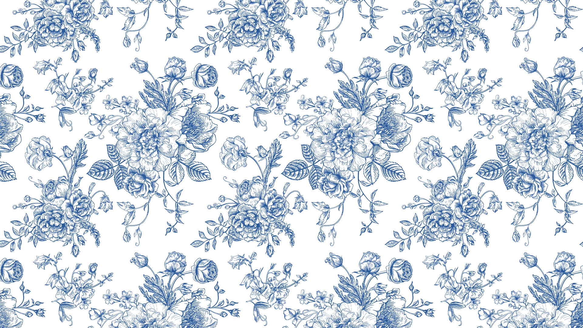 vintage blue flowers