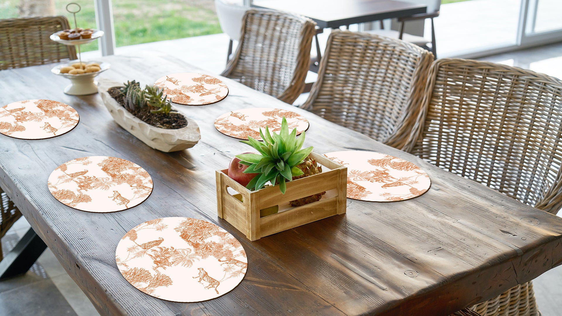 Safari Wildlife Premium Printed MDF Wooden Dining Table Mat