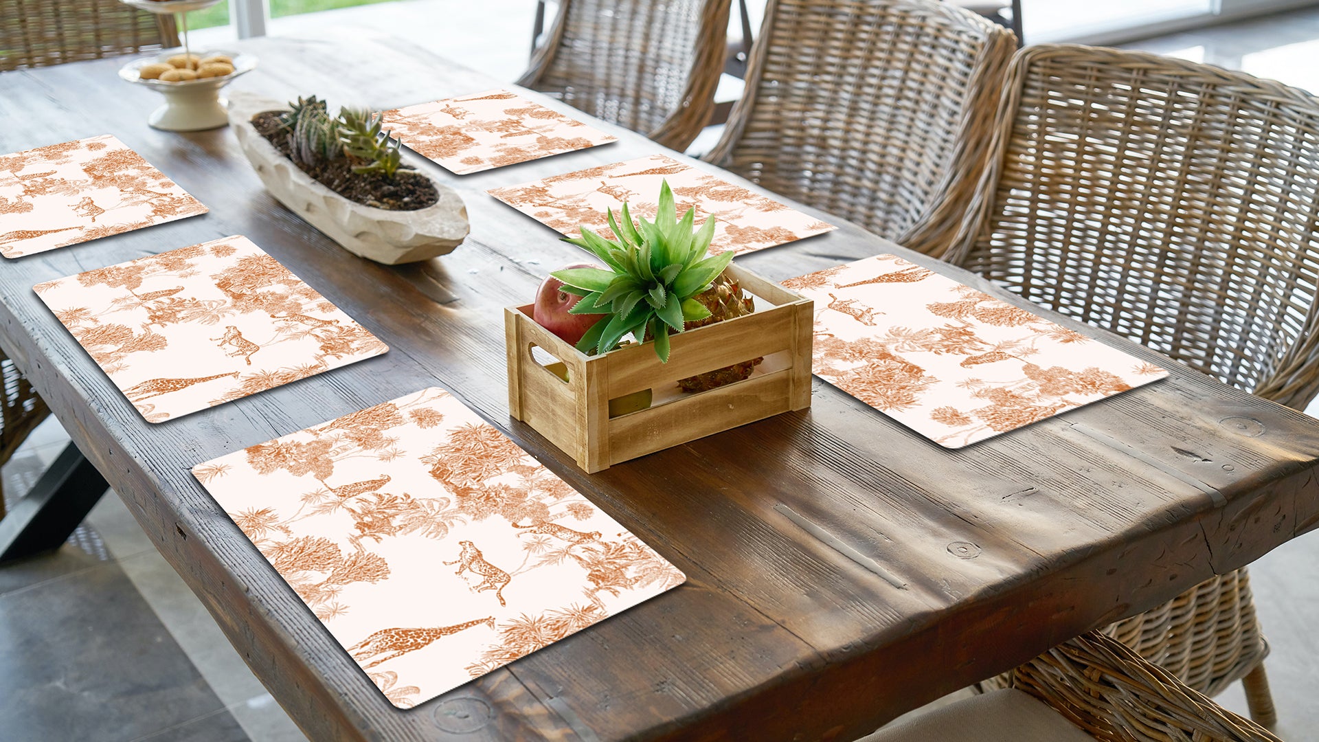 Safari Wildlife Premium Printed MDF Wooden Dining Table Mat