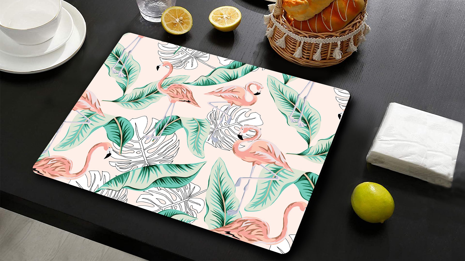 Banana Leaves MDF Wooden Dining Table Mat