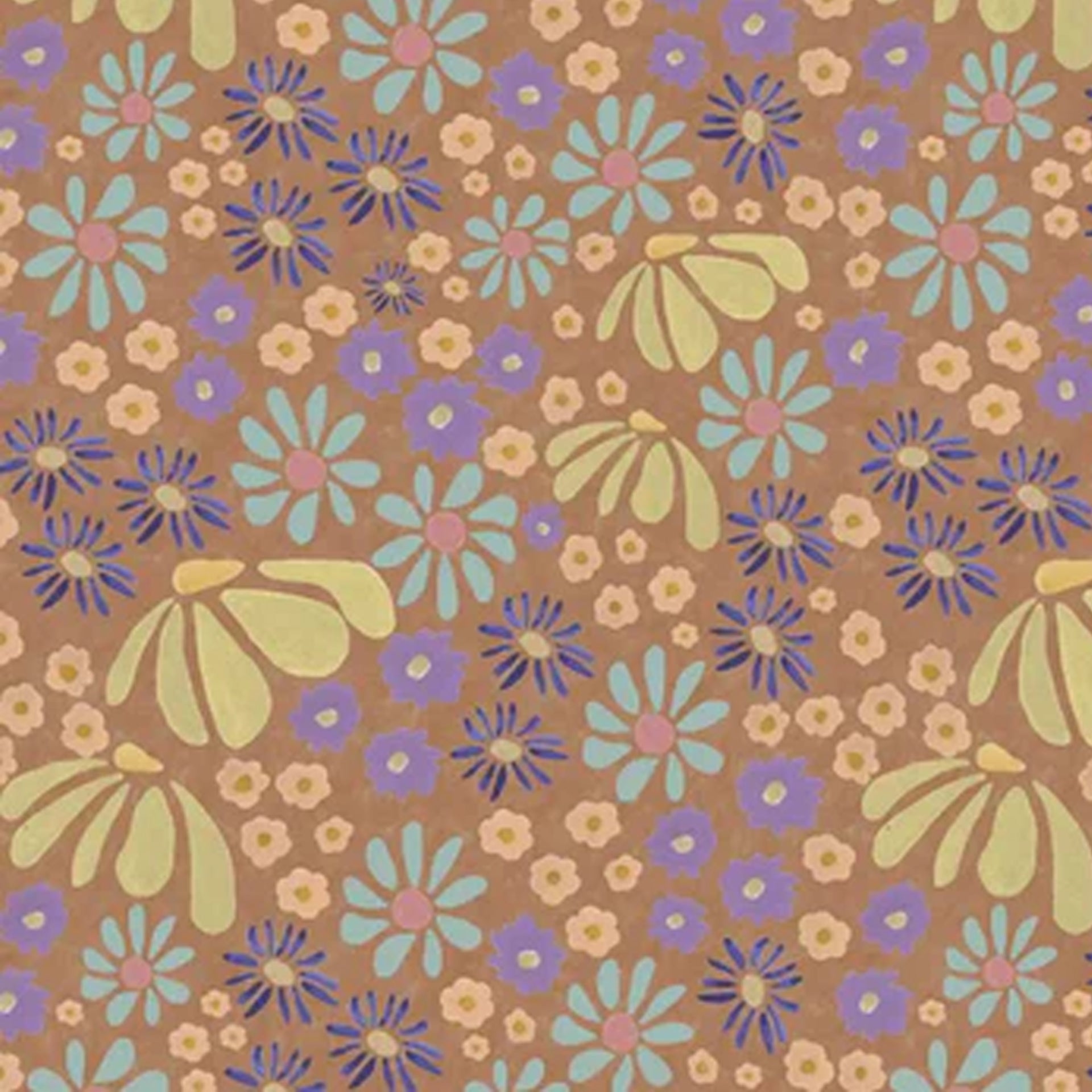 Colorful flower garden wallpaper design