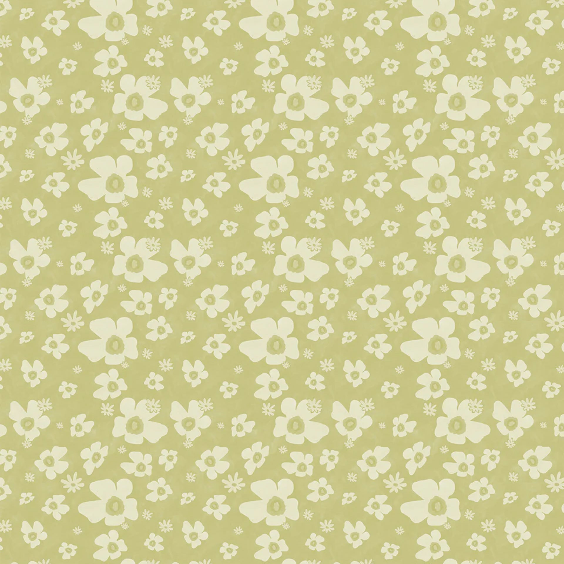olive green background Floral wallpaper