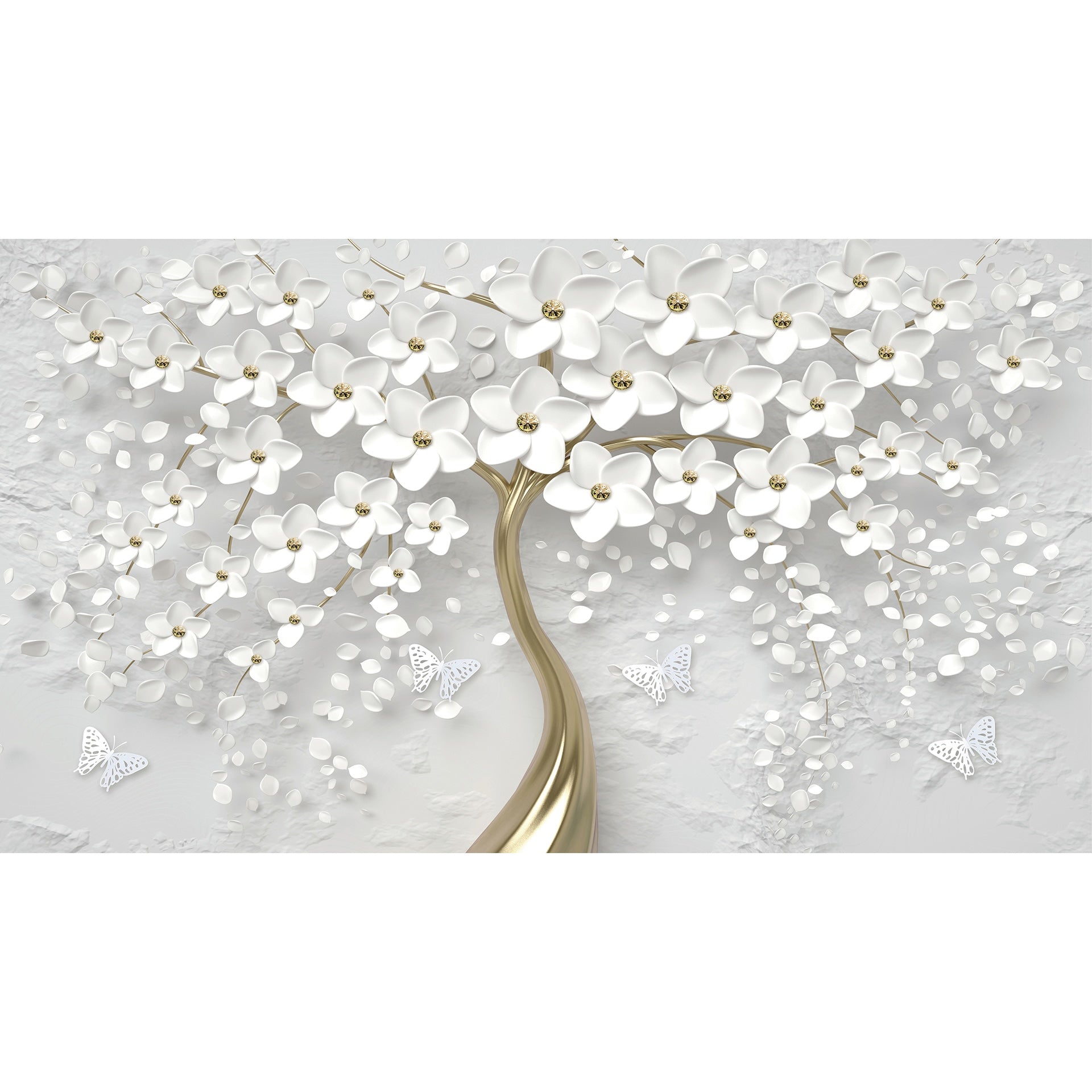 3D Floral with Butterflies