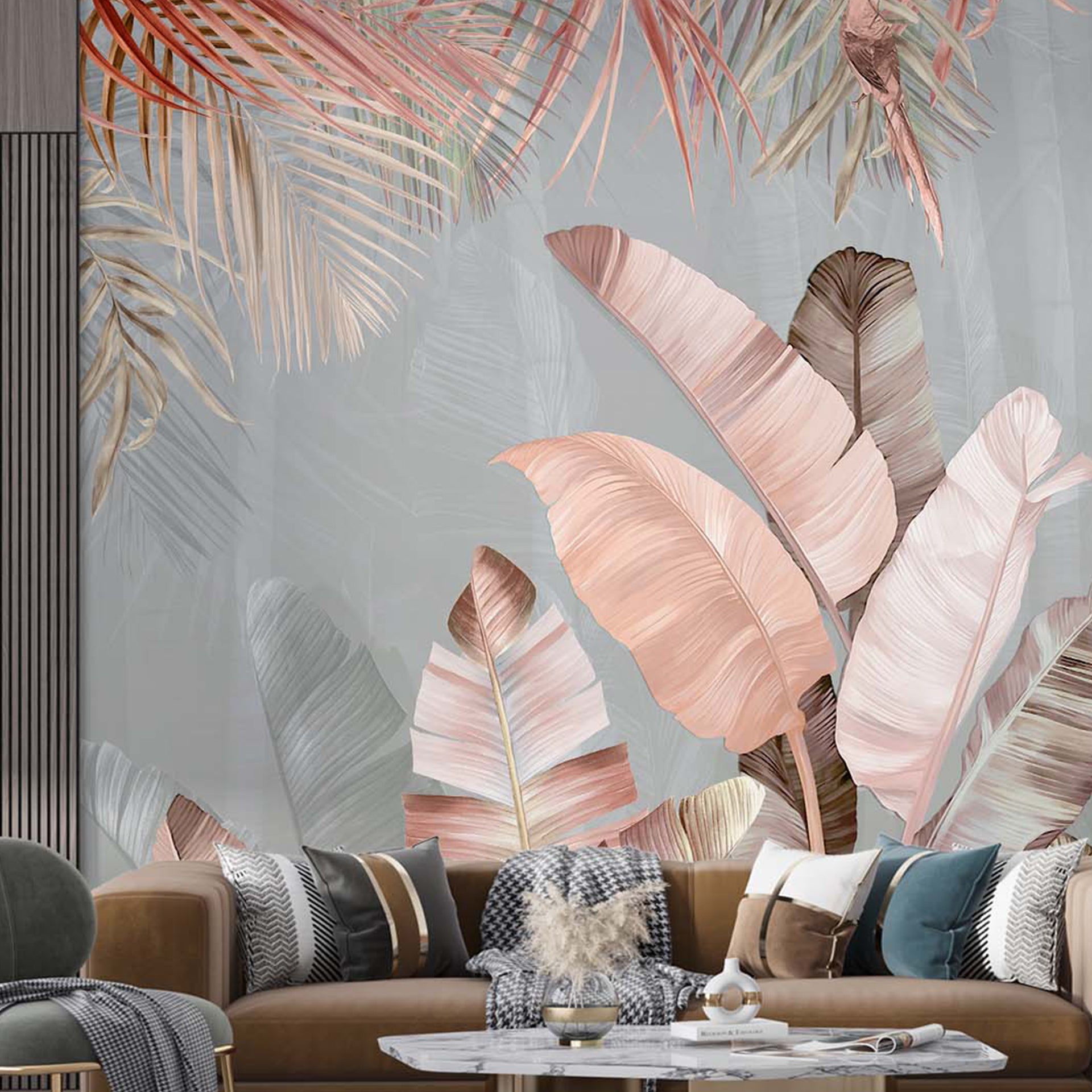 Digital Illustration of Palm Leaves