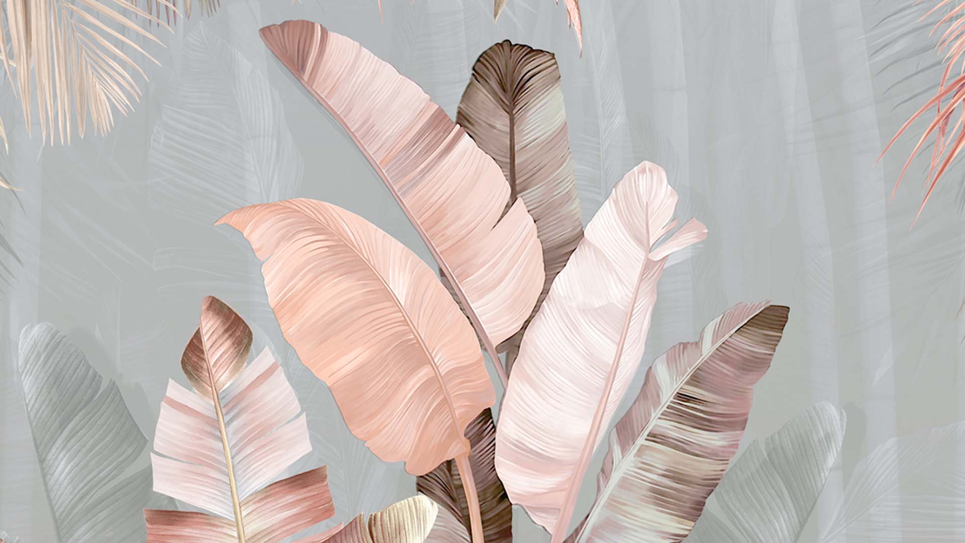 Jungle Palm Leaves-Digital Illustration of Palm Leaves