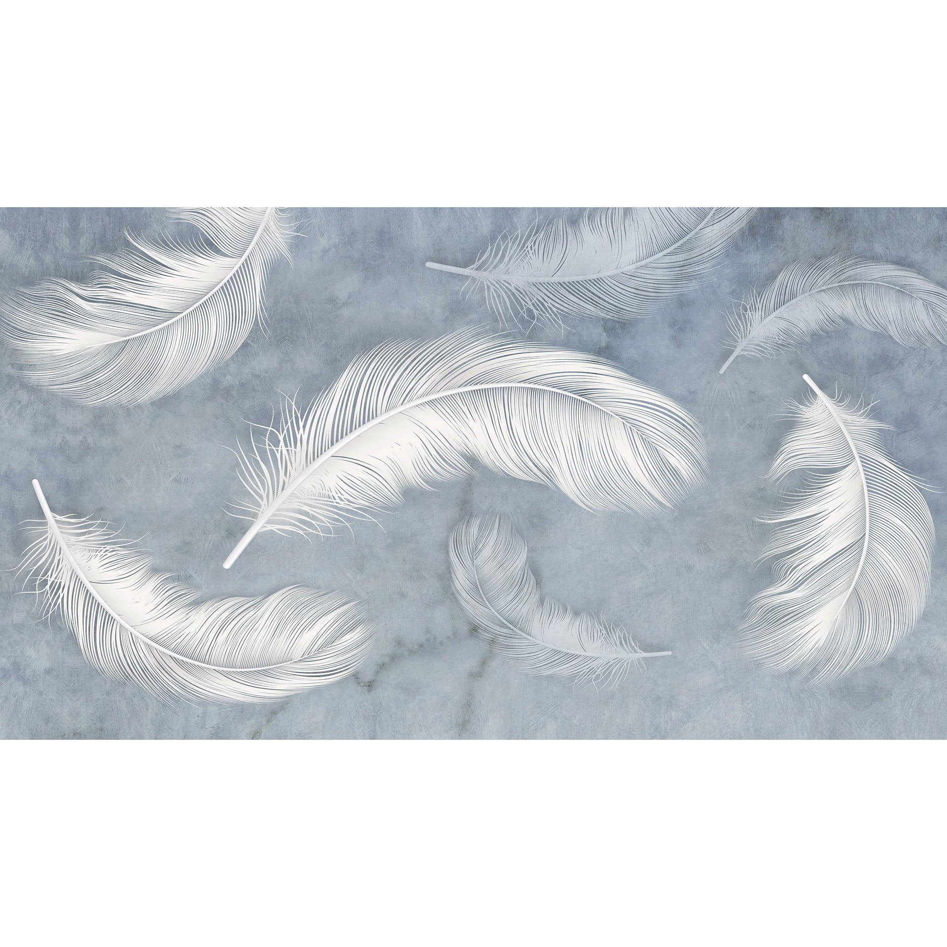 Delicate Feathers-White Feather Wallpaper design for walls