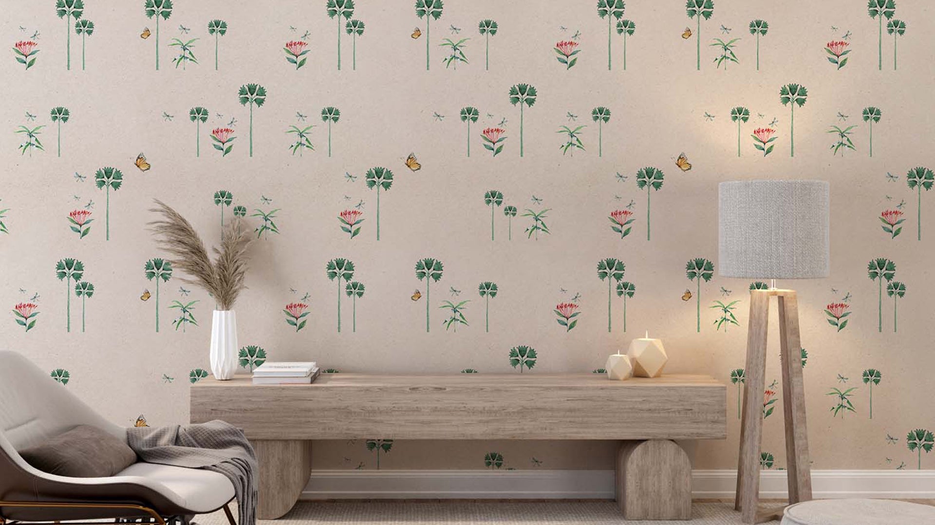 Tali palm trees wallpaper for room