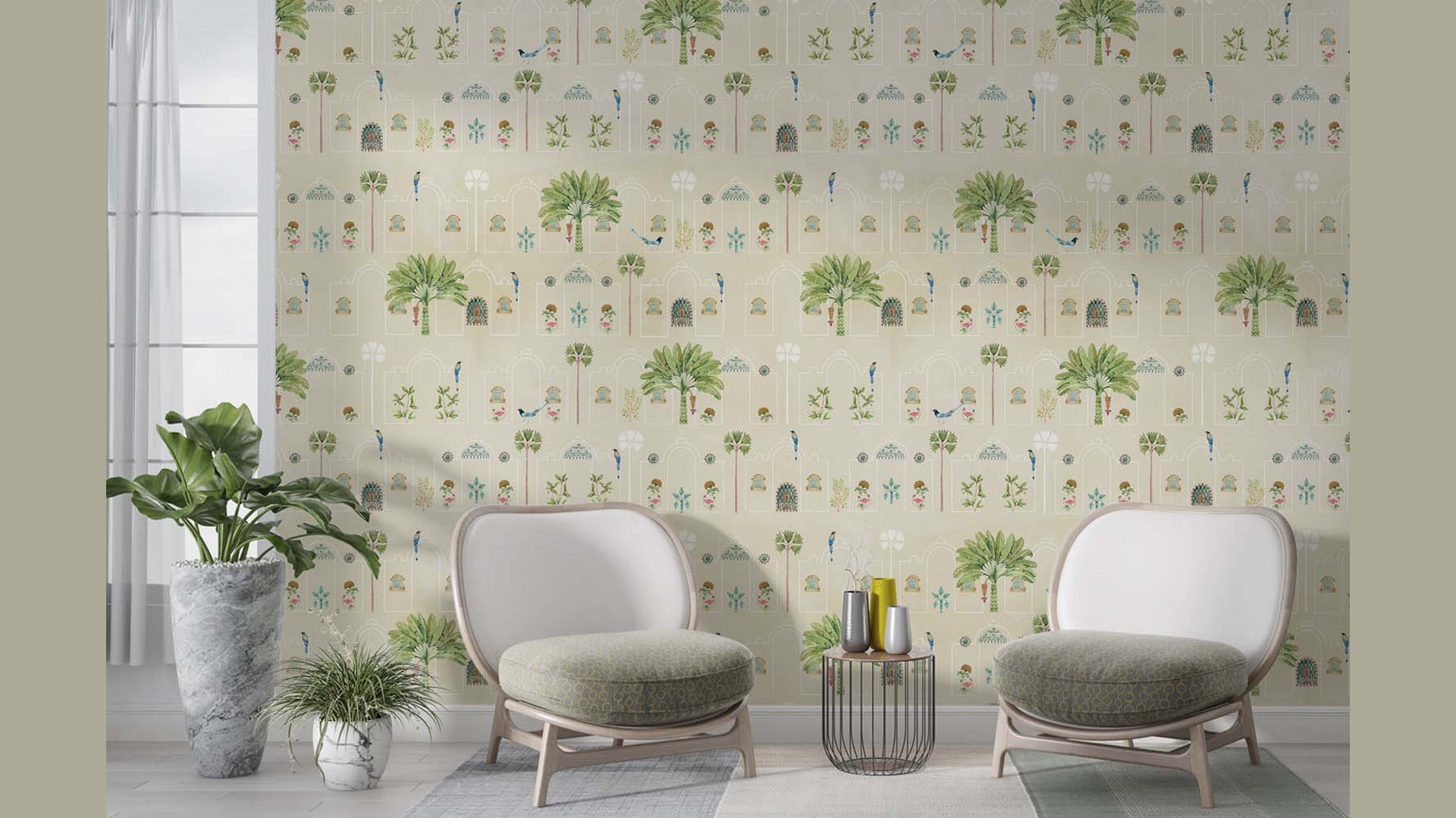 Indian Coconut tree scenic wallpaper for room