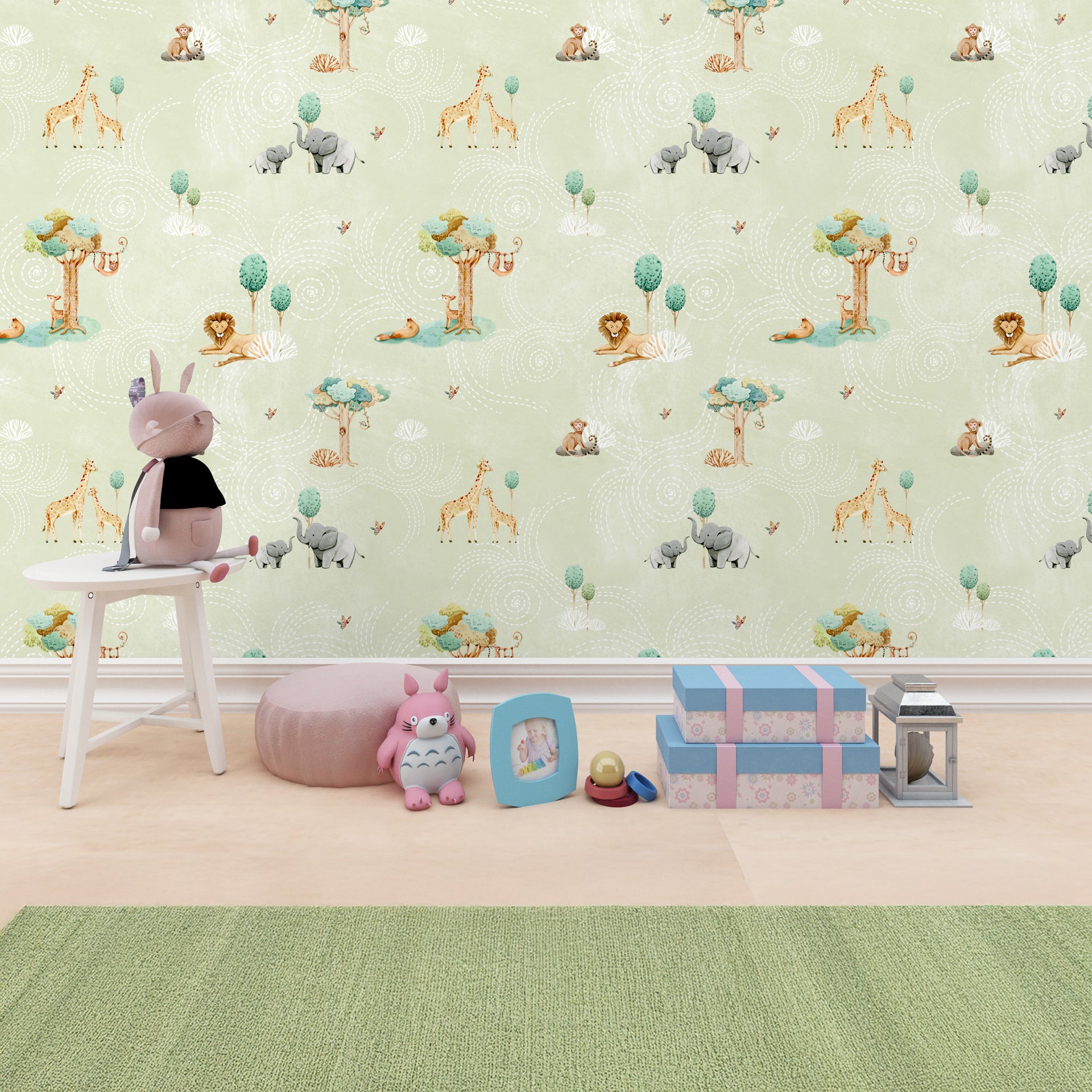 Whimsicalcal Animal Safari Adventure Wallpaper