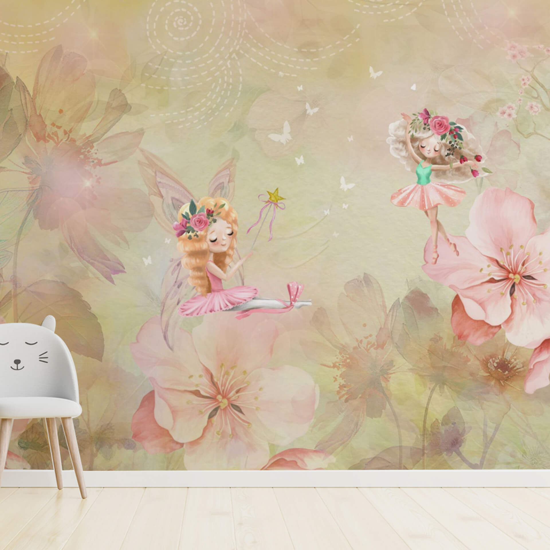 Cute Flower Fairies Wallpaper For Girls Bedroom