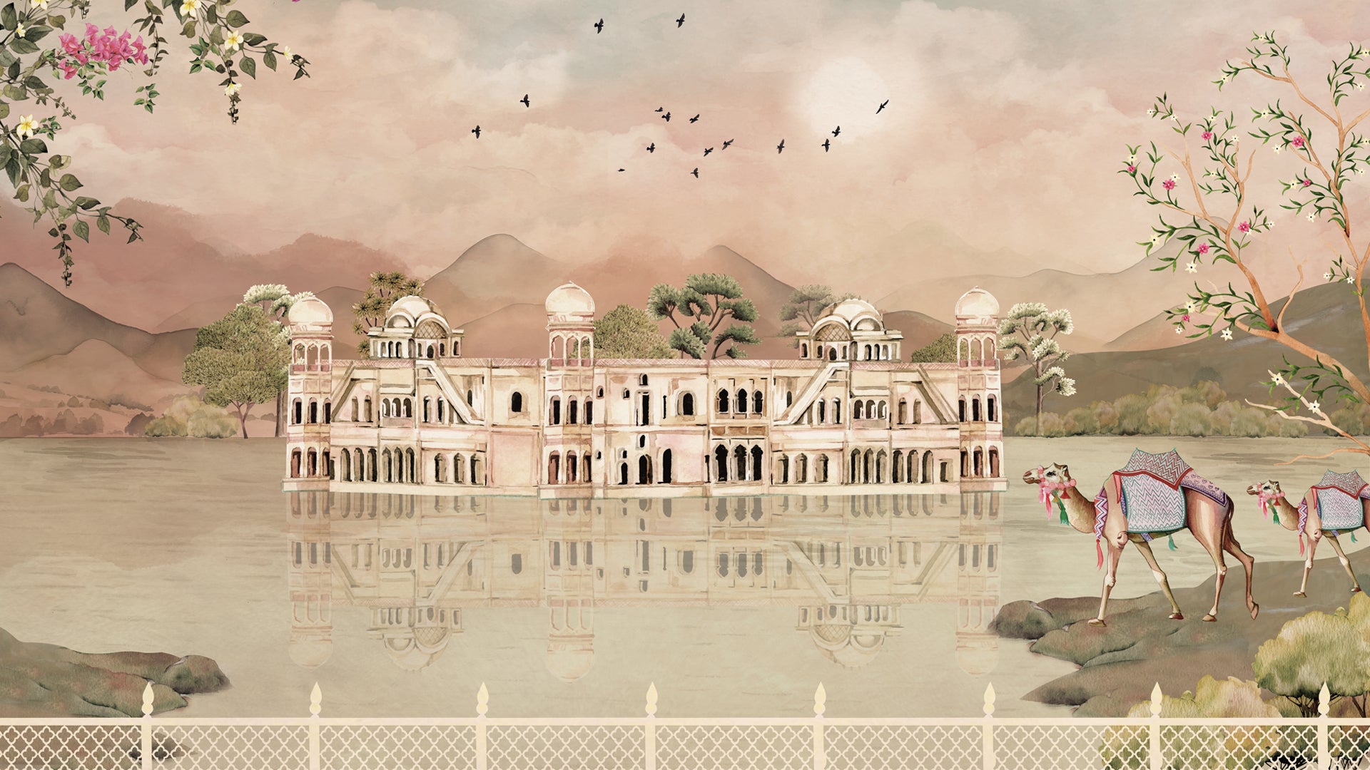 Royal Mirage: Royal Indian Palace wallcovering