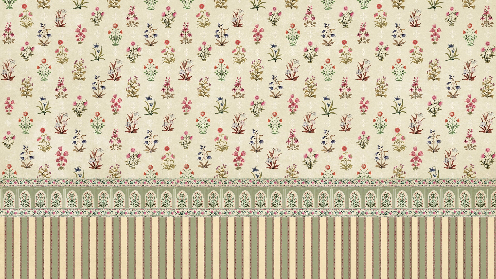 Gulistaan: Vintage Floral Wallpaper