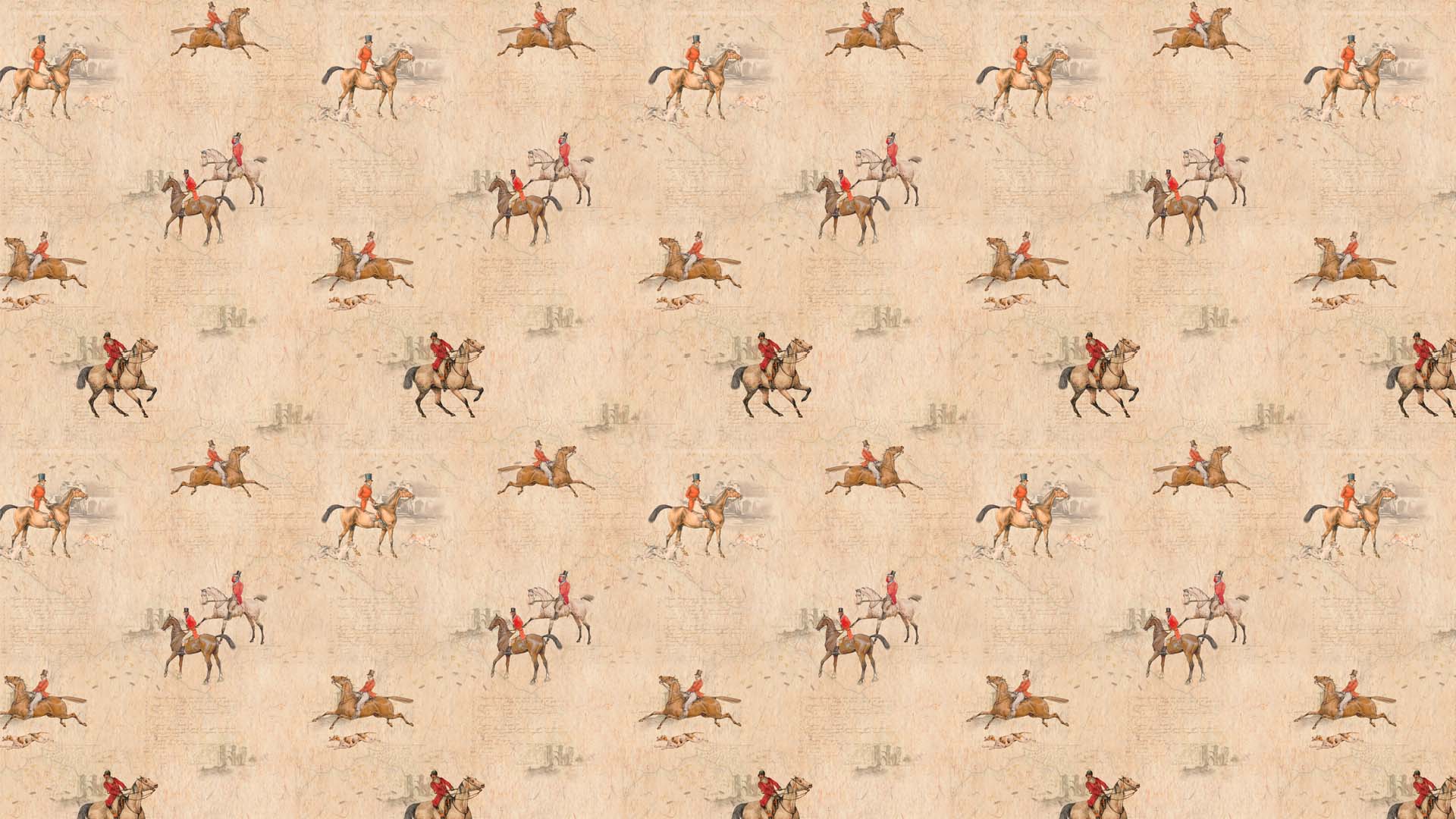 THE KING'S RIDERS: Exquisite Horse Pattern Wallpaper With Riders