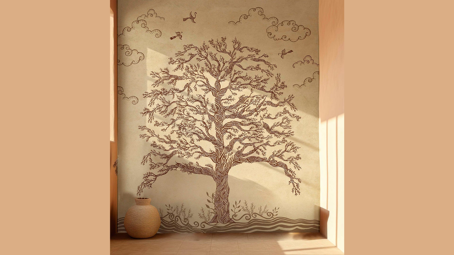 Vintage Gond Art Tree Painting