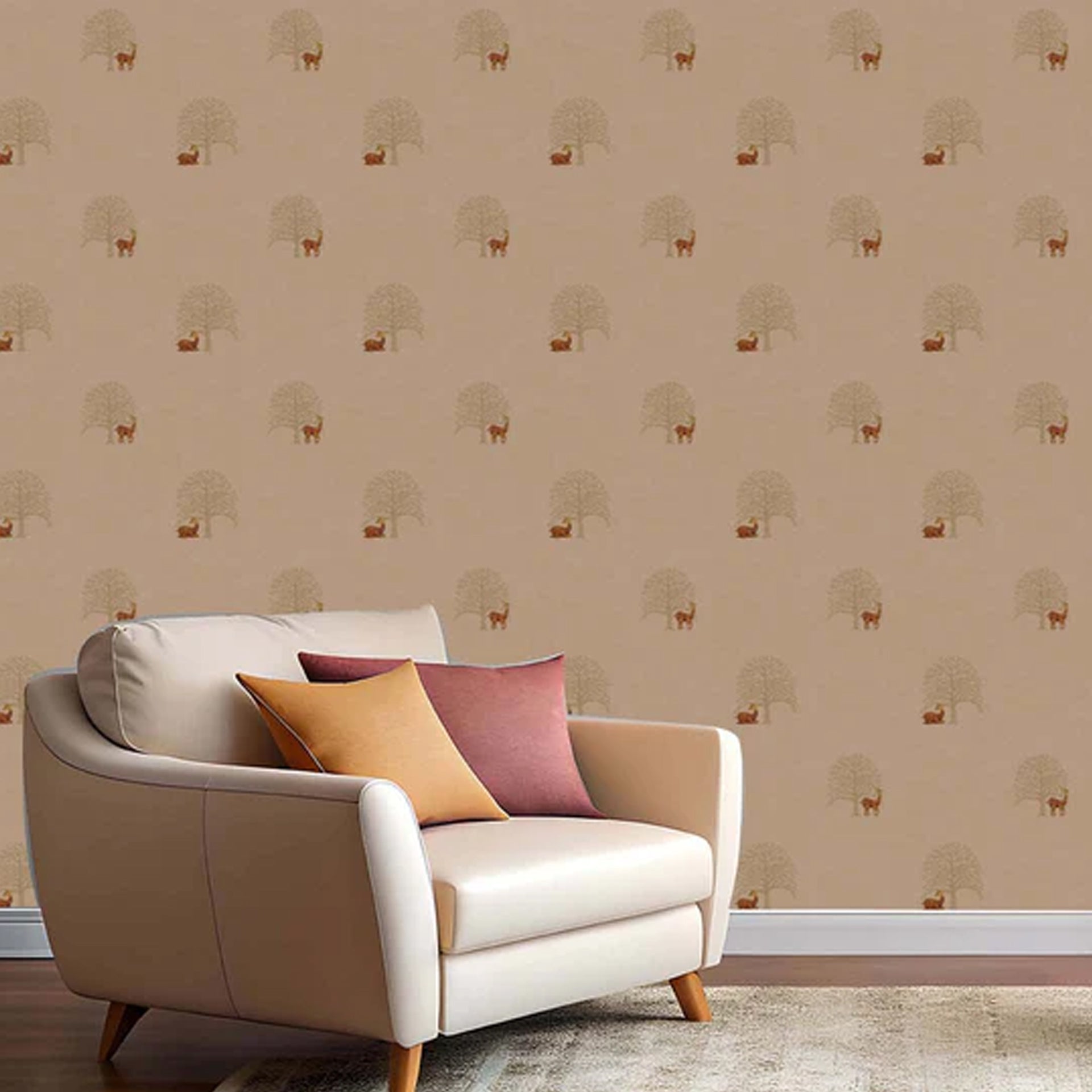 Gond art tribal deer painting wallpaper