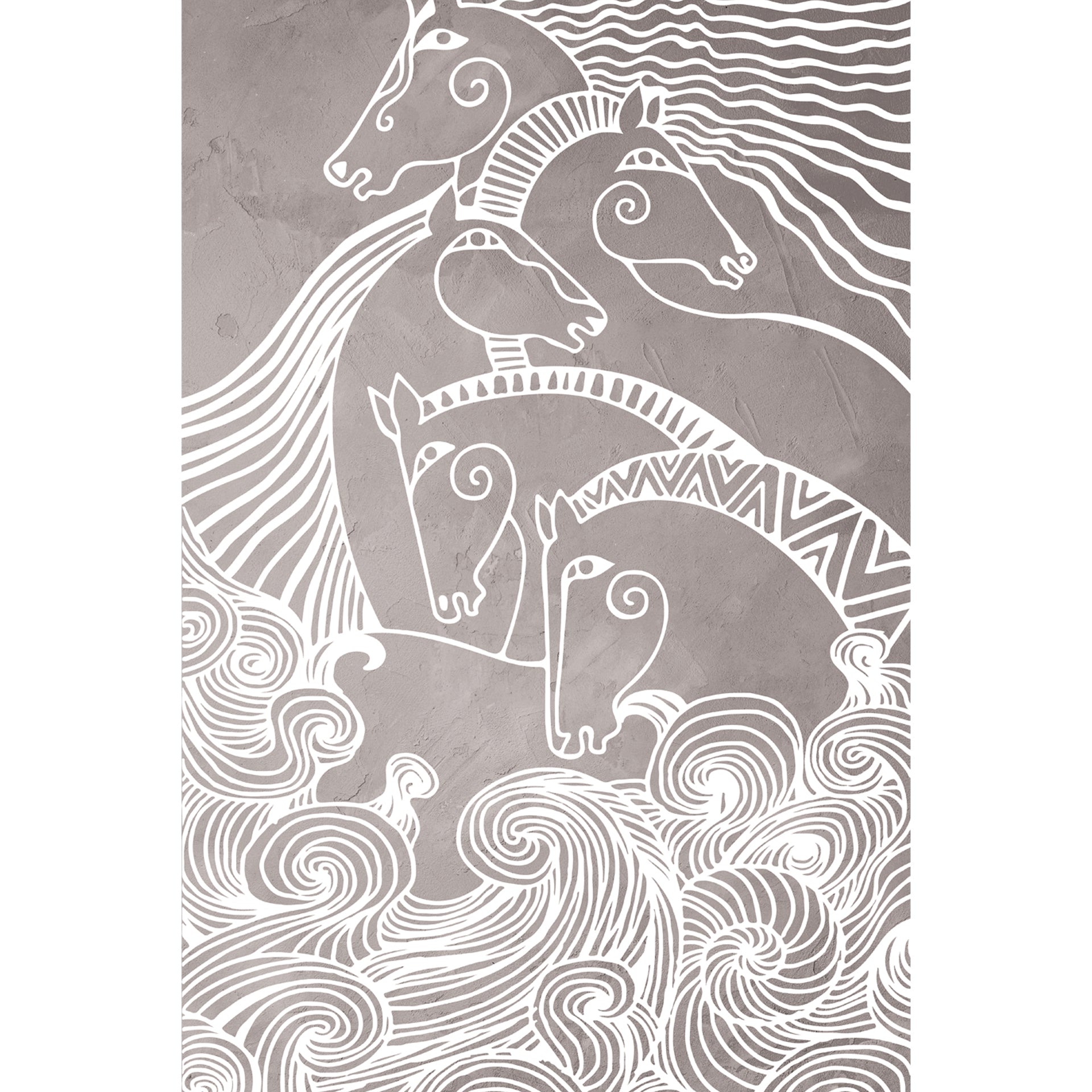 Fine Steed: Horse Line Art Modern Abstract Wallpaper