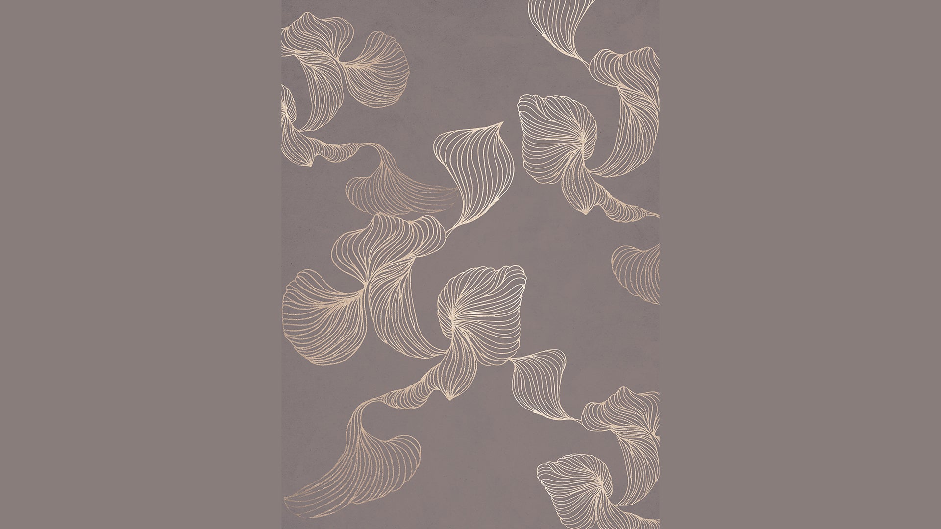 3D Abstract flowing leaf wallpaper design