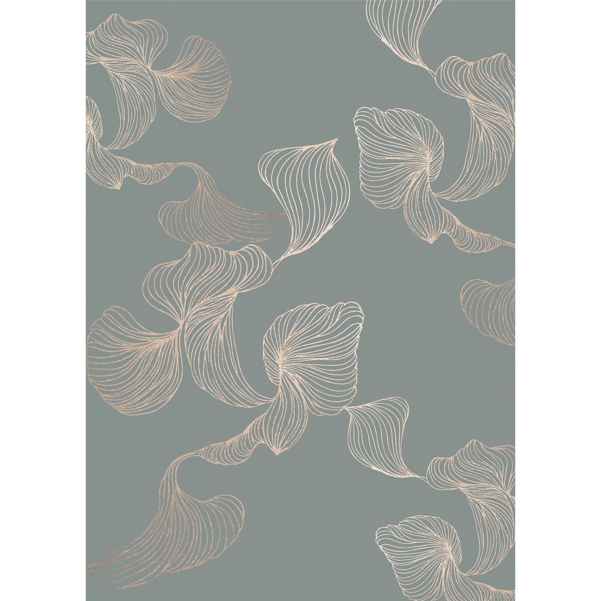 Botanical Art: Wallpaper With Flowing Leaf Patterns