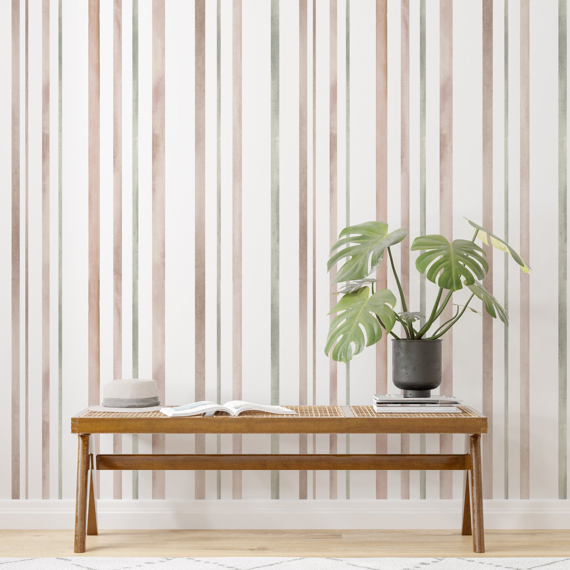 Modern Stripes: Wallpaper With Neutral Tones