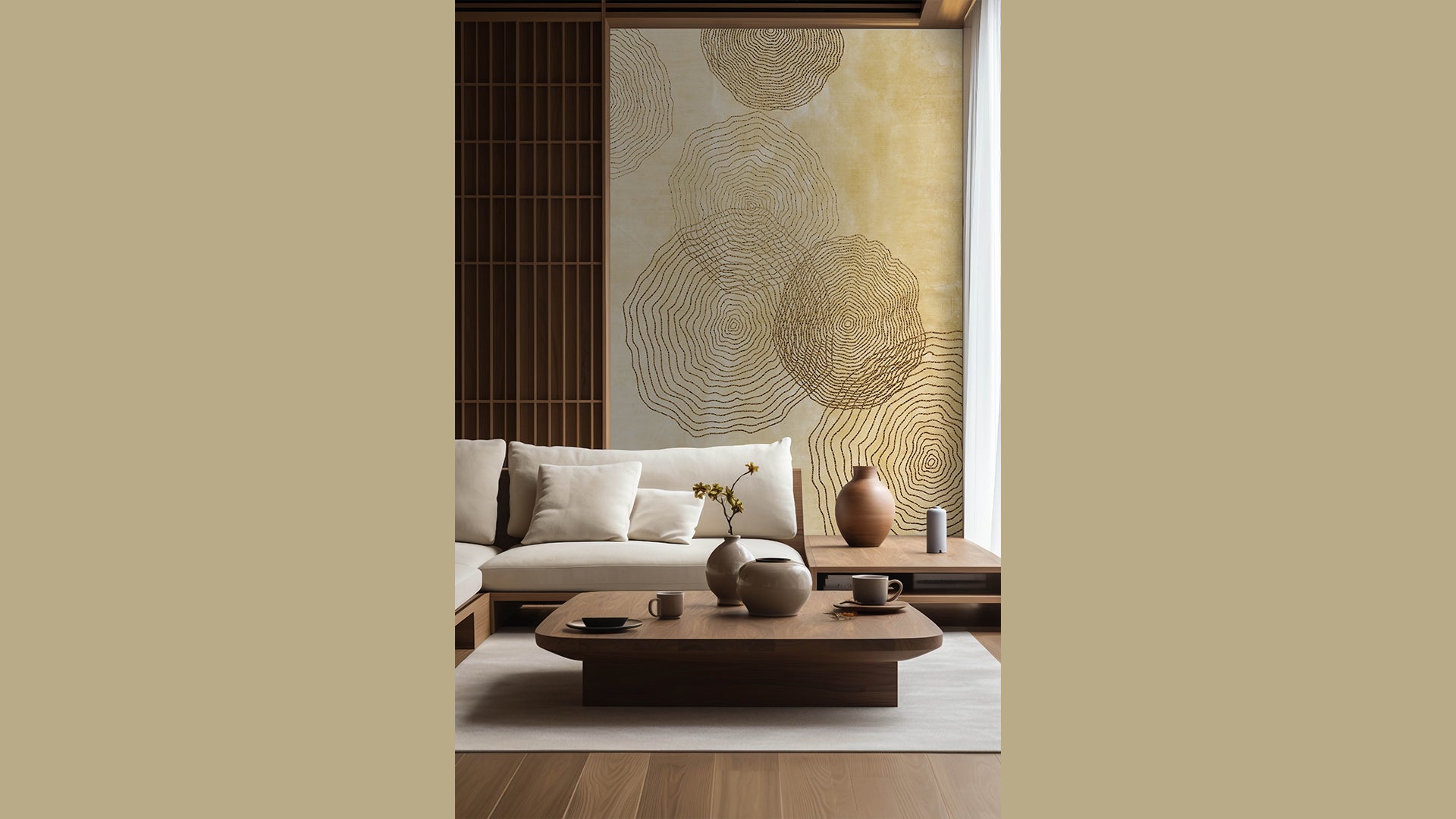 Nature Inspired Abstract Wallpaper with Modern Design