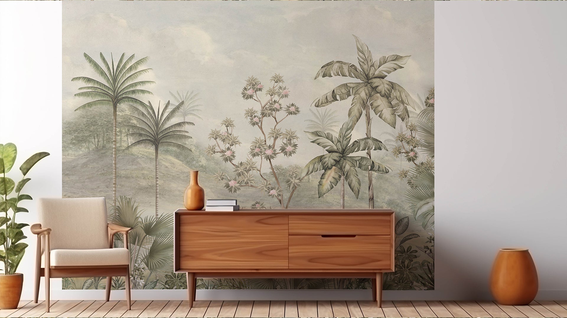 Tropical Theme Designer Wallpaper for Room