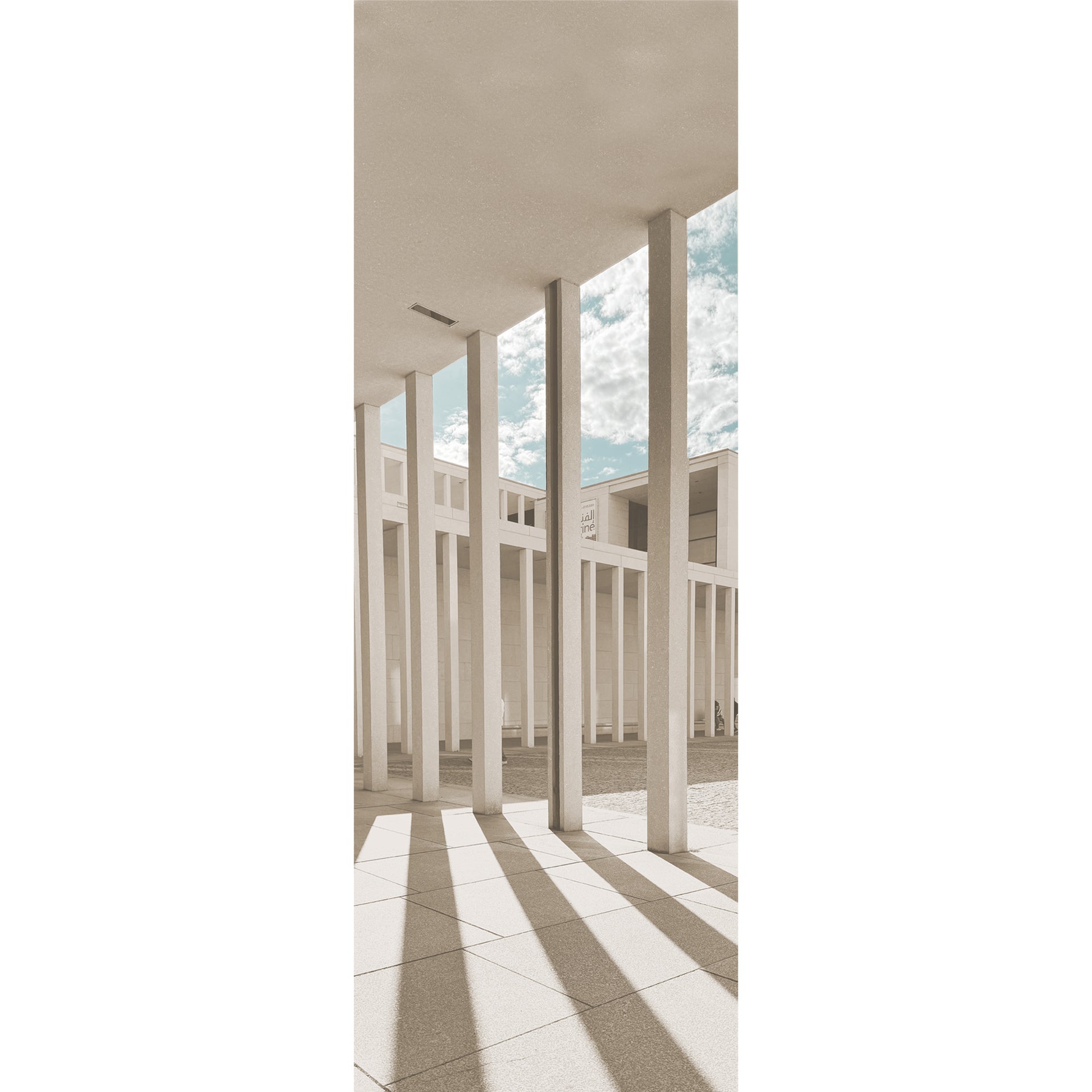 Pillars of Strength- Modern Architectural Column Design with Shadow Patterns