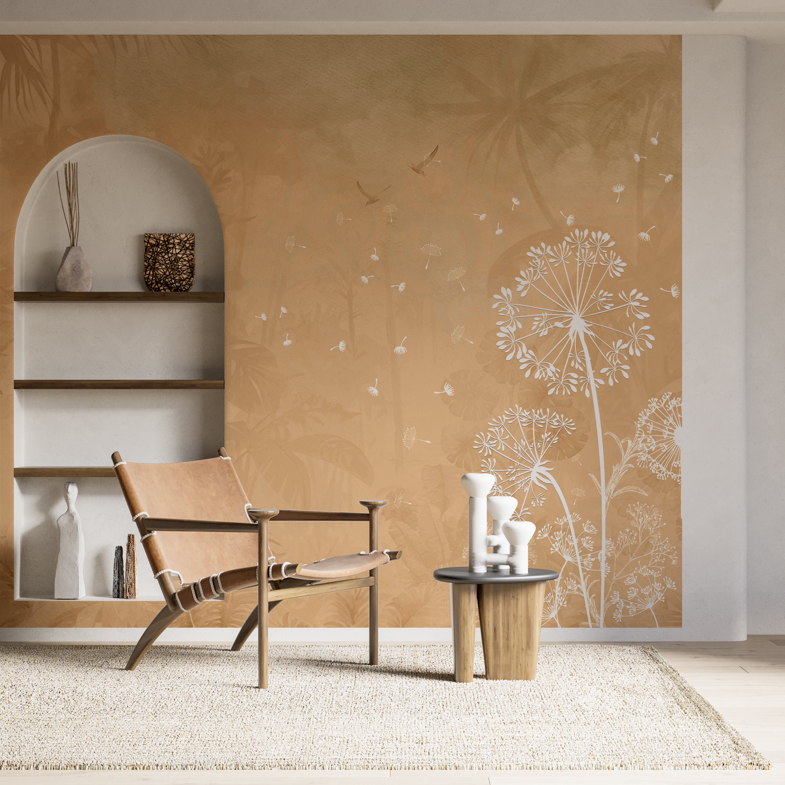 Vintage Dandelions: Botanical Art With Dandelions And Leaves