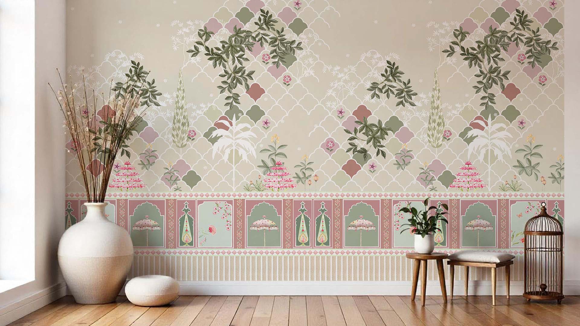 Mughal Symphony: Mughal Heritage Inspired Wallpaper