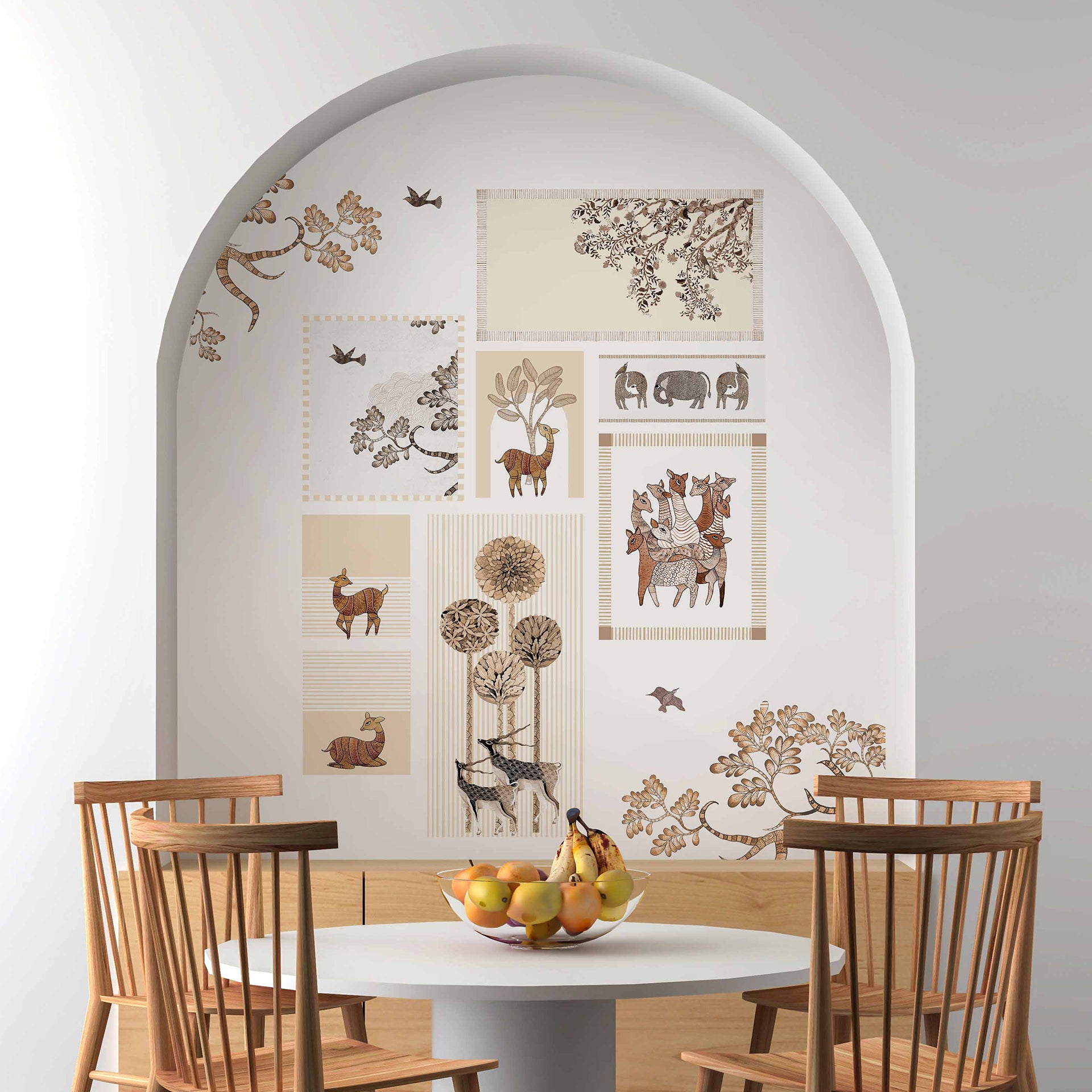 Fusion Frames-Vintage Styled Nature and Wildlife Illustration