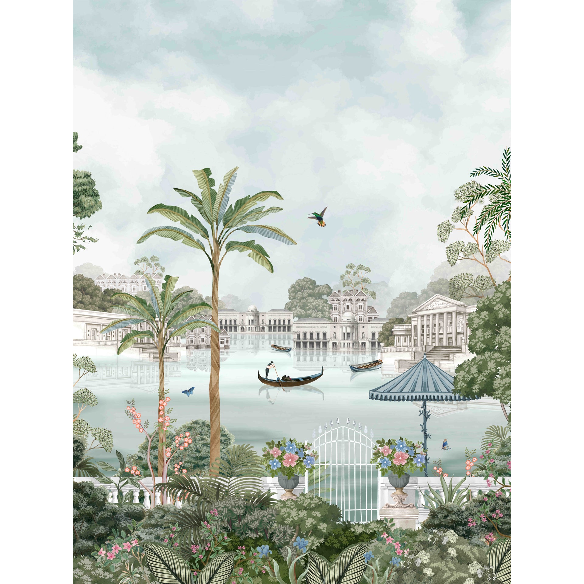 Harbour of Grace: Scenic Riverside Landscape with Lush Vegetation and Traditional Architecture