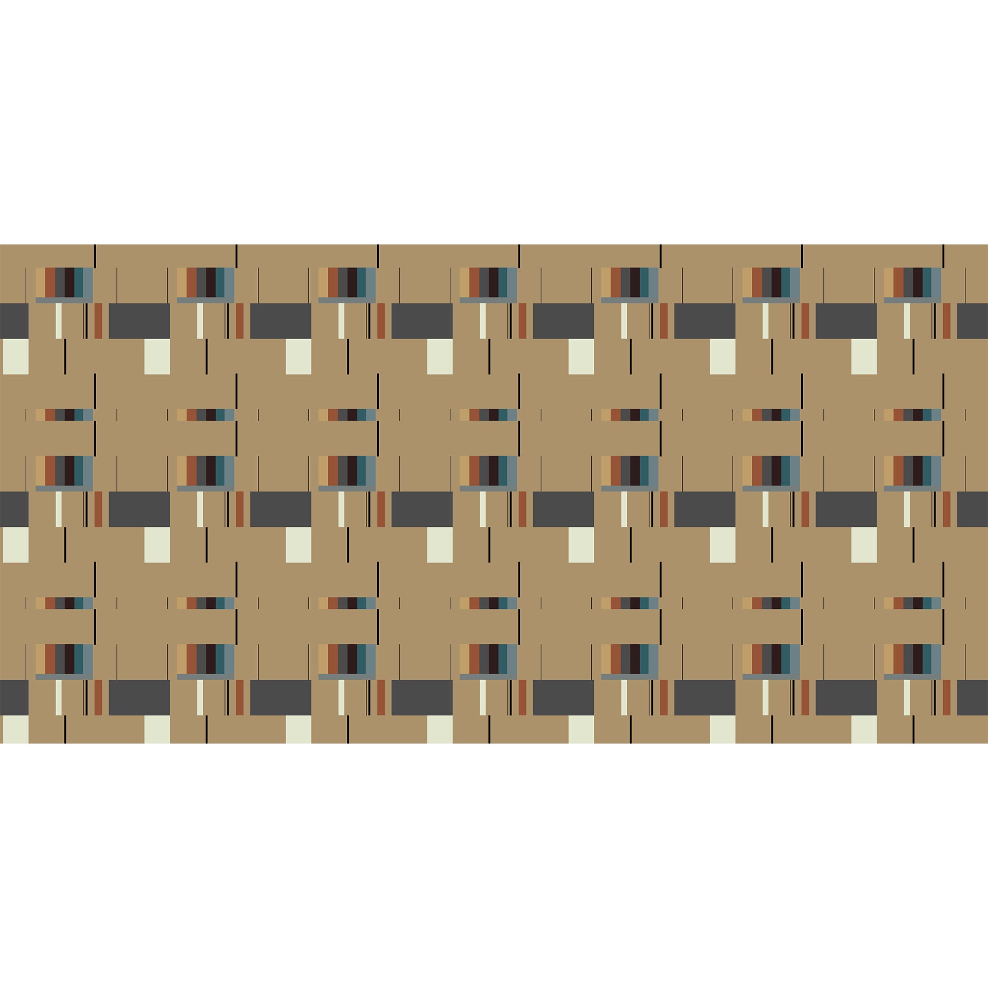Beige-Brown: Abstract Geometric Pattern of Beige and Brown with Dark Accents