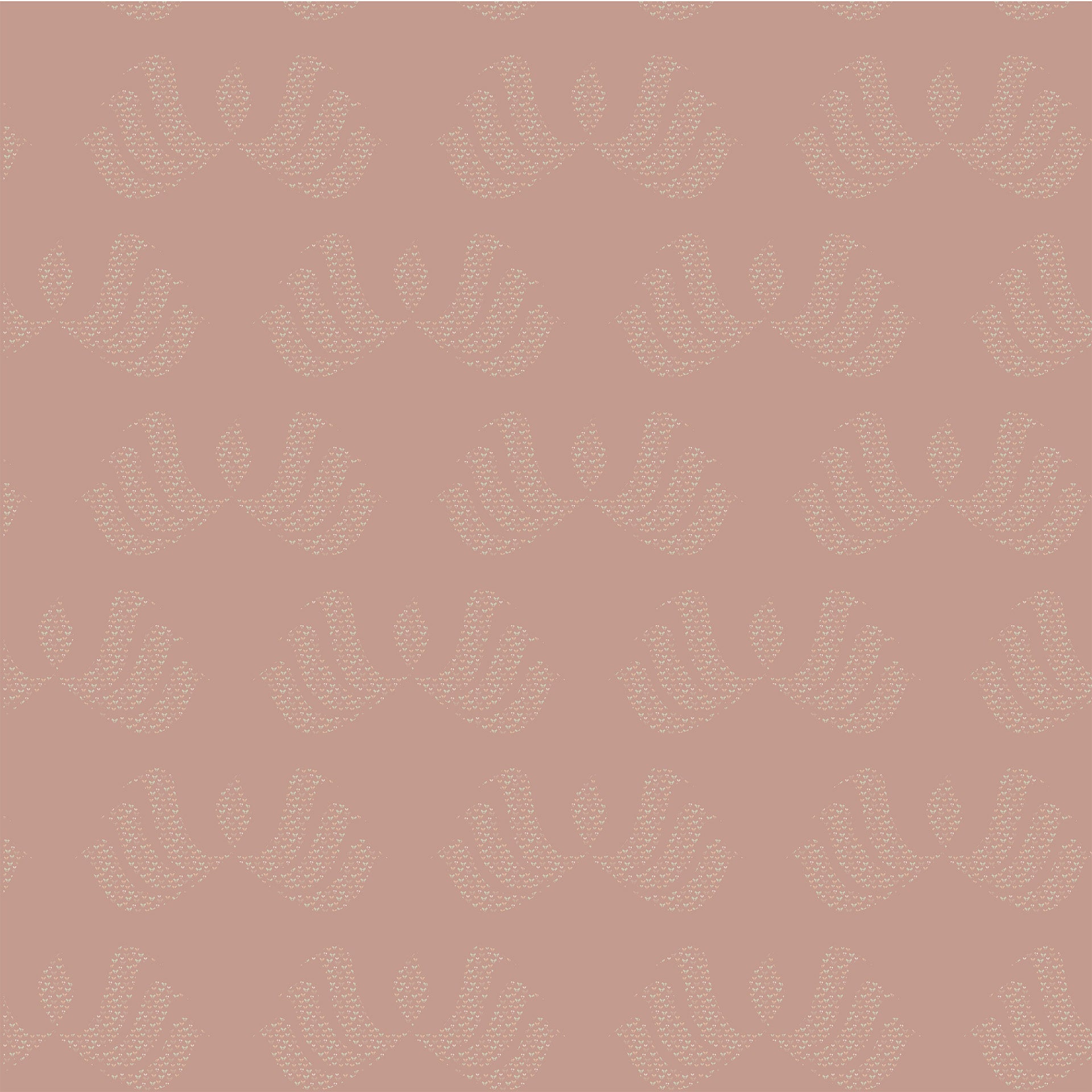 Blush Pink Minimalist Patterned Wallpaper