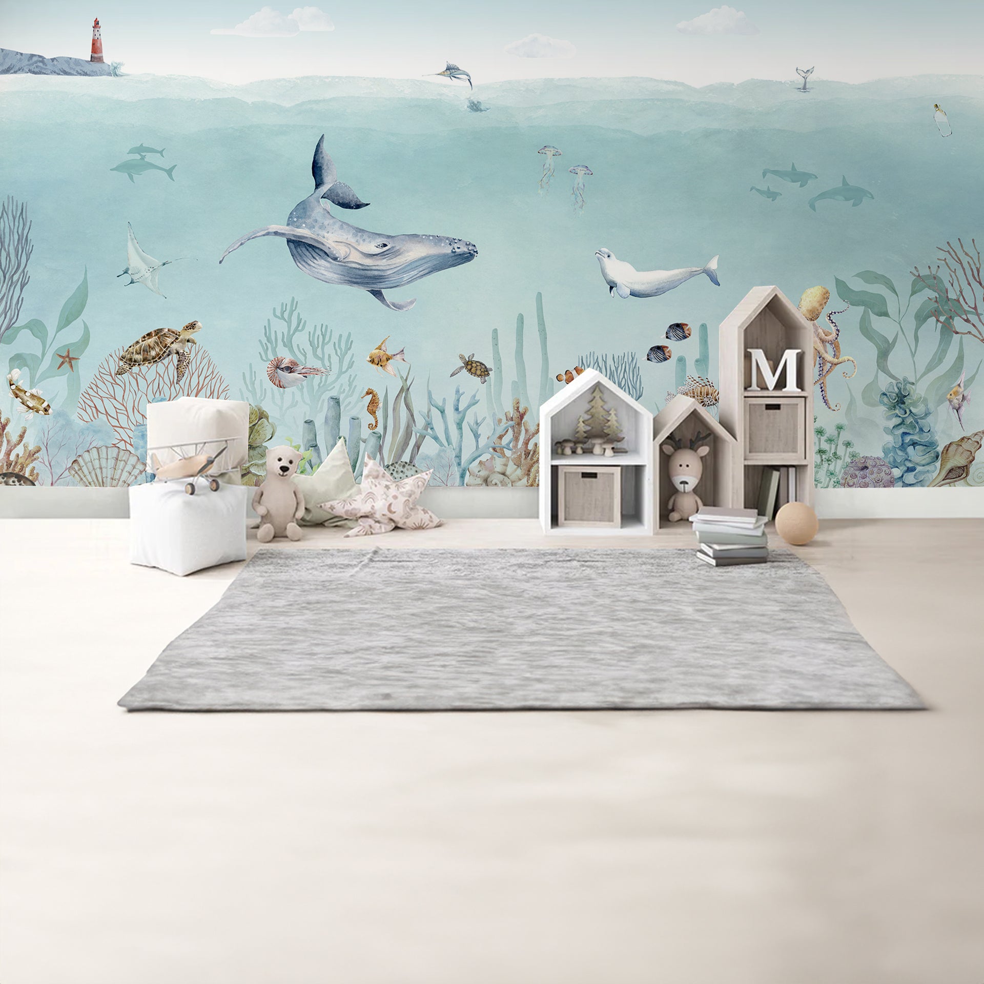 Secret-Sealife:Vibrant Underwater Wallpaper With Marine Life, Coral Gardens and Gentle Sea Creatures