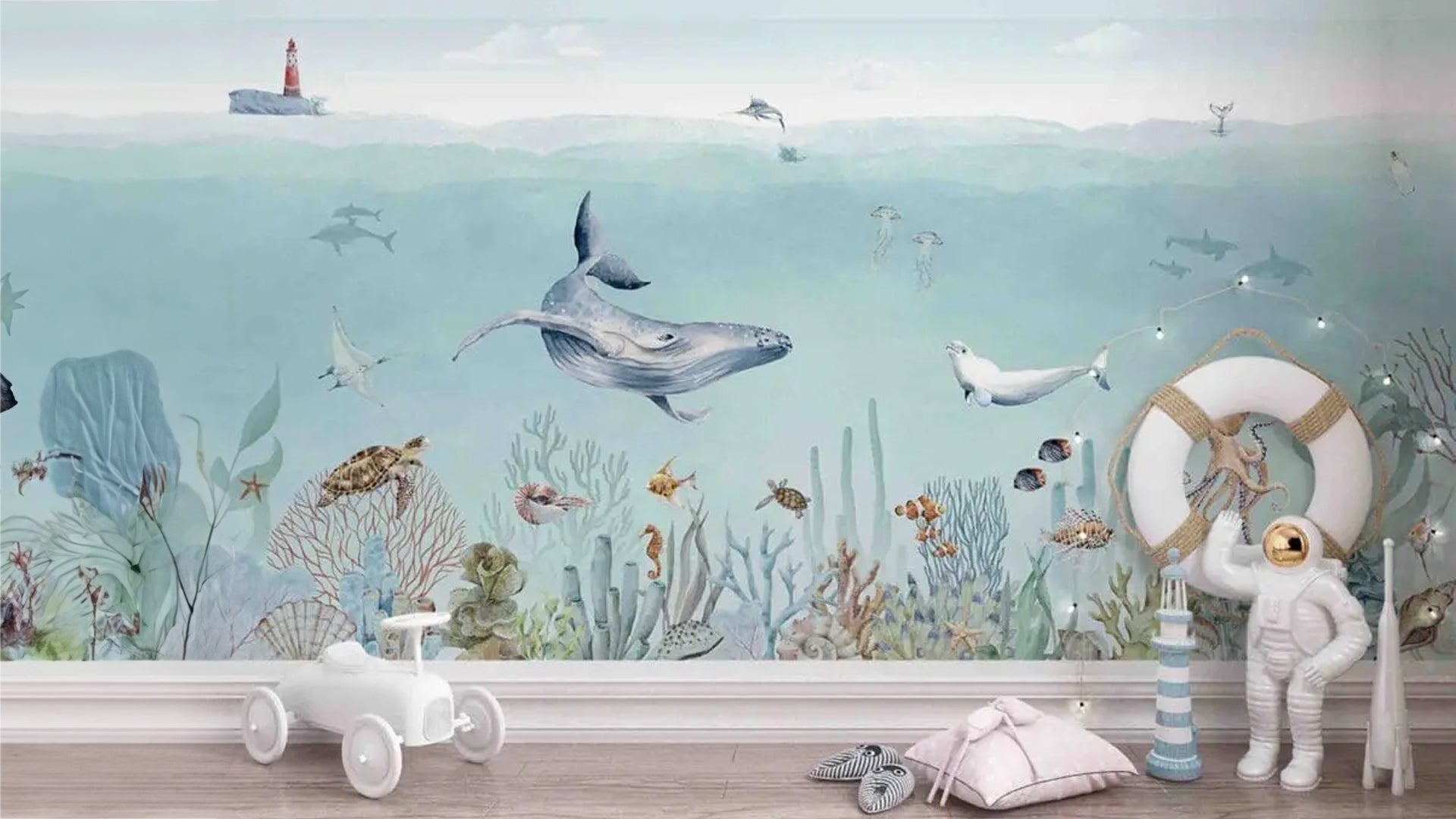 coral reef wallpaper for kids room