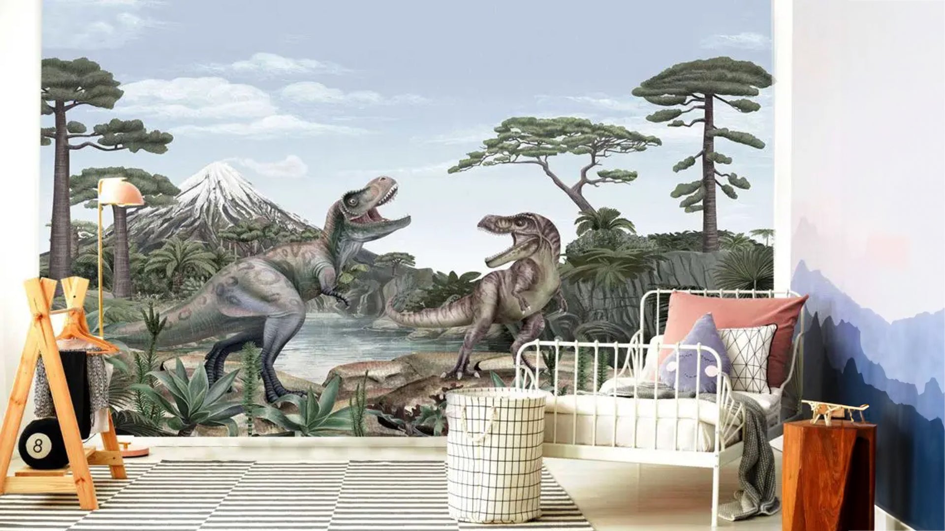 large dinosaur wallpaper for baby boy room