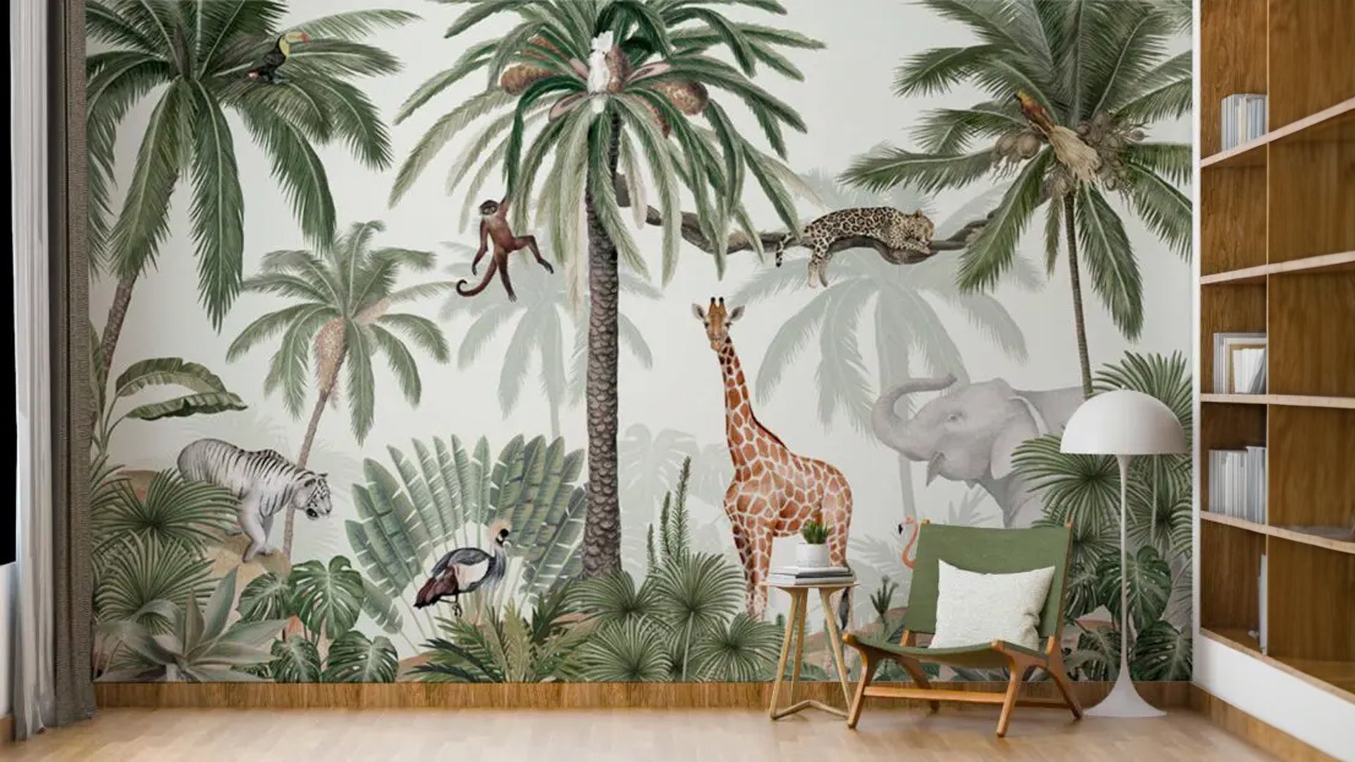 tropical animals wallpaper for kids