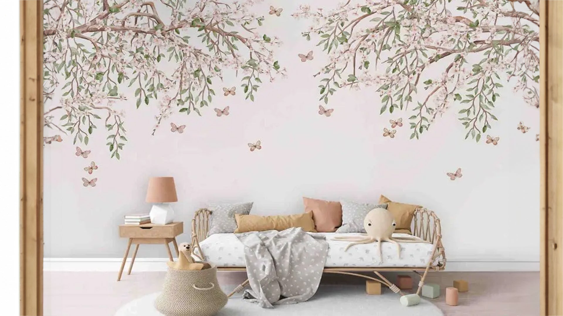 Adorned Spring Blossoms and Butterflies Wallpaper for Walls