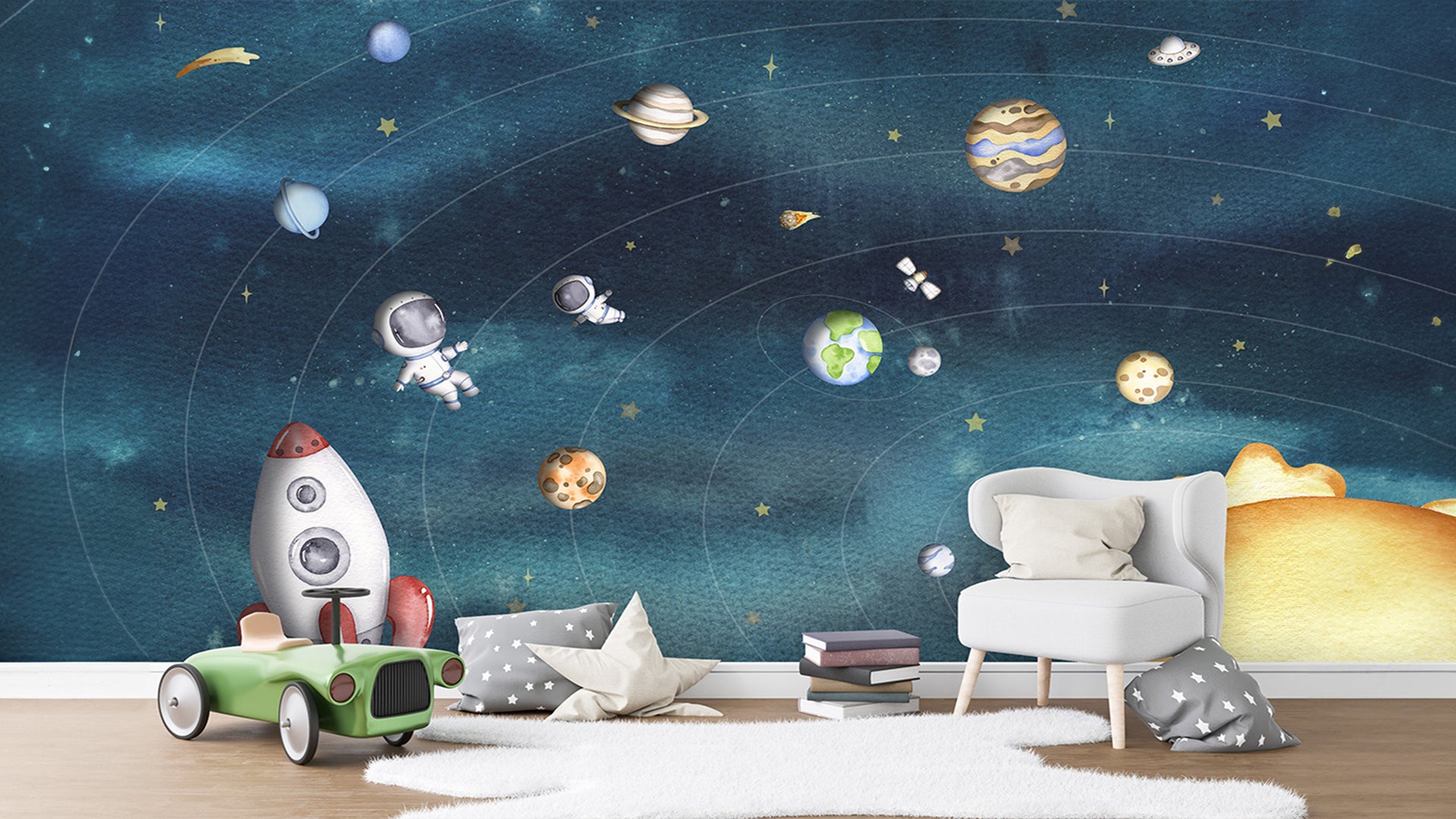 space theme wallpaper for kids